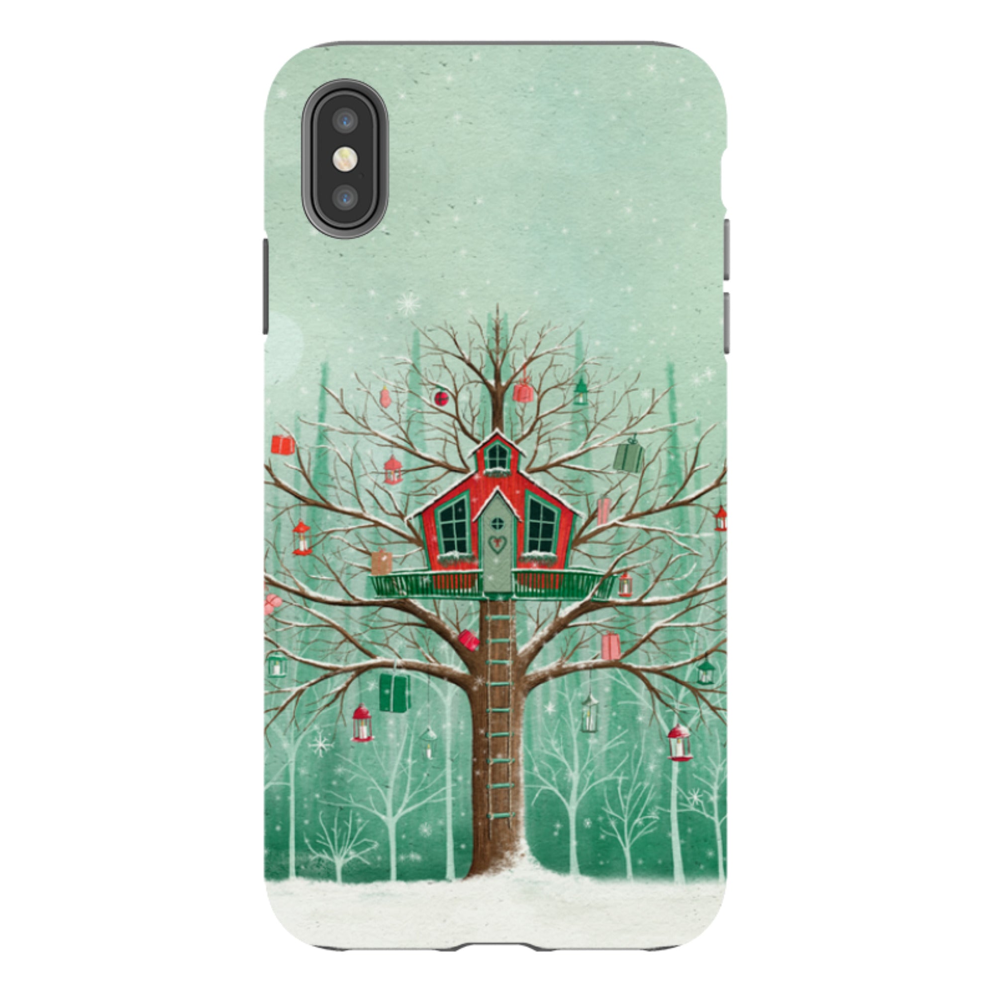 iPhone Tough Case -Christmas Tree House By Maja Lindberg