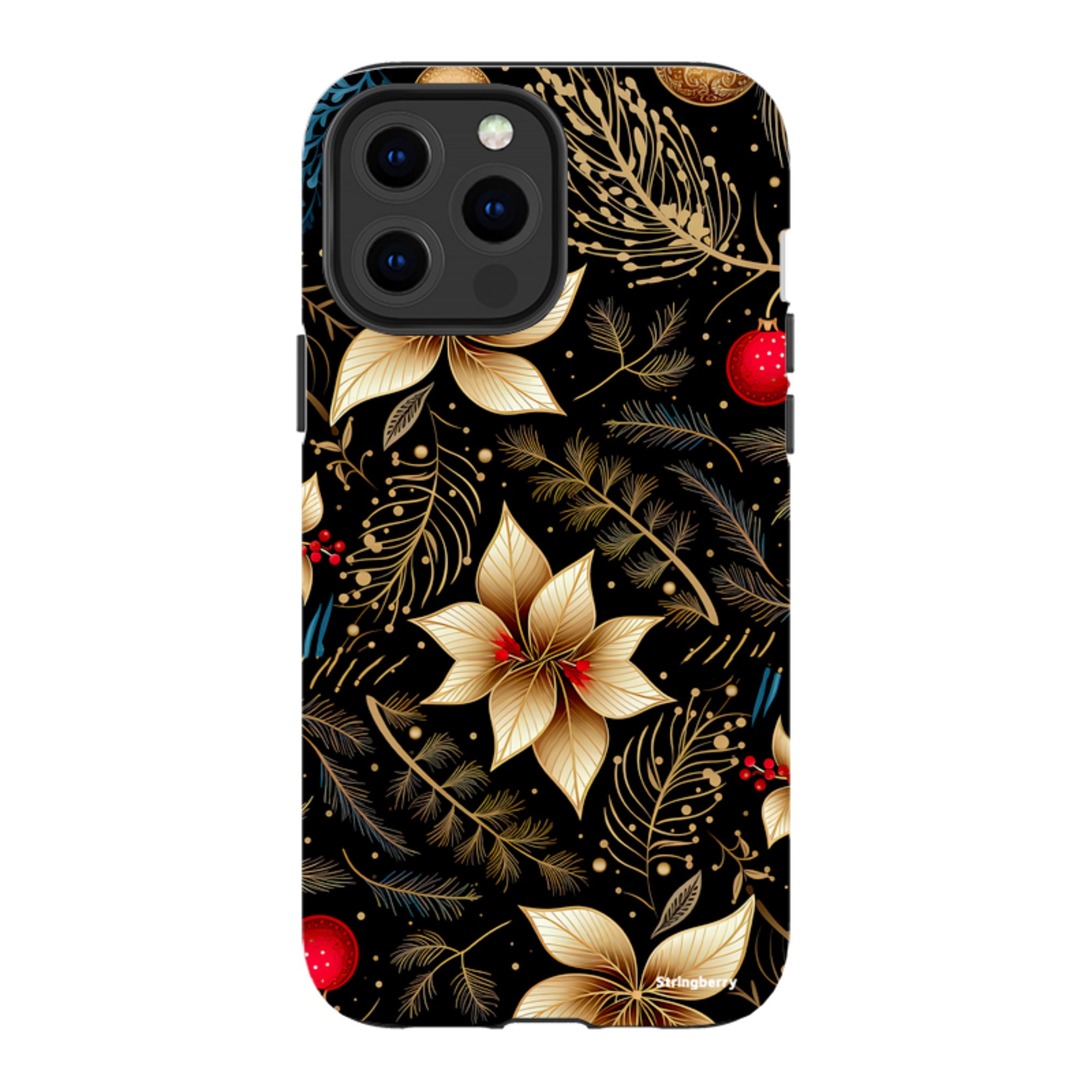 iPhone Tough Case - Golden Winter Floral