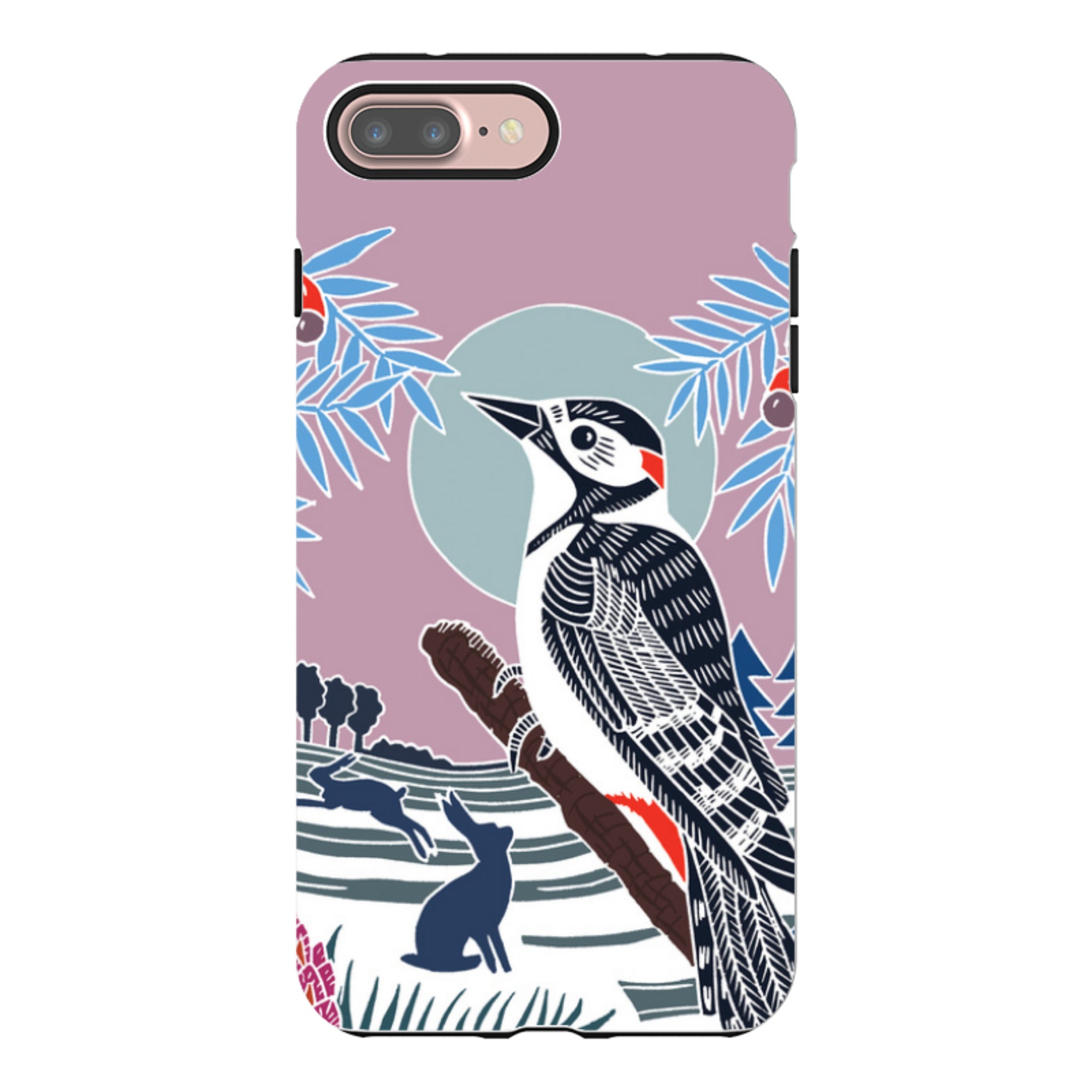 iPhone Tough Case - Woodpecker Pale By Kate Heiss