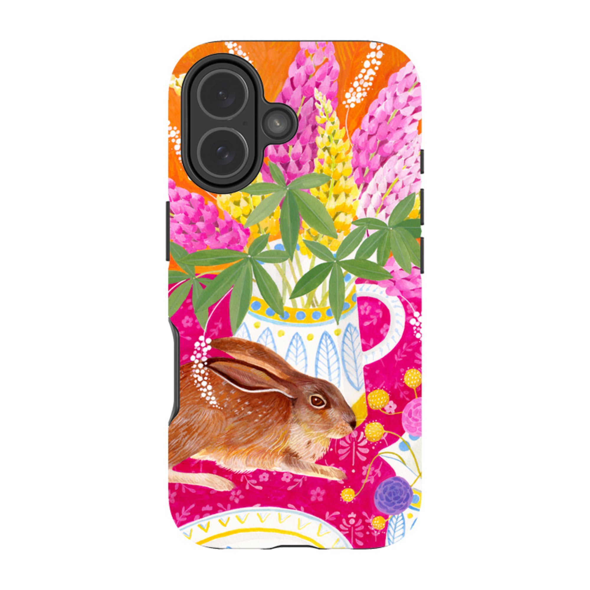iPhone Tough Case - Rabbit Lupins By Bex Parkin