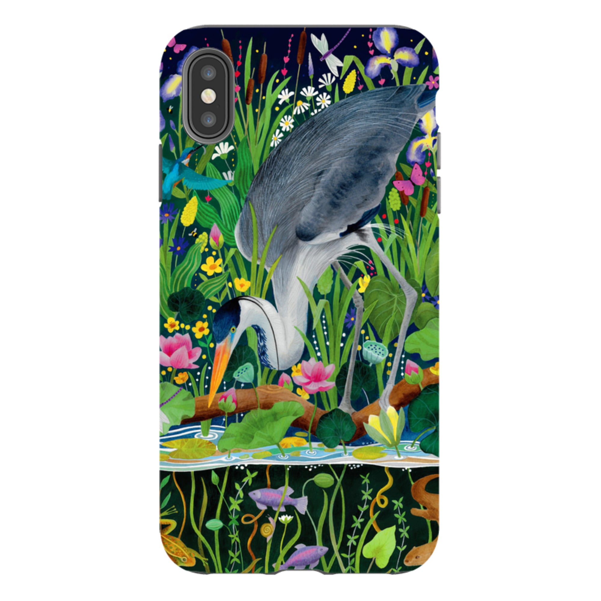 iPhone Tough Case - Heron Fishing By Bex Parkin