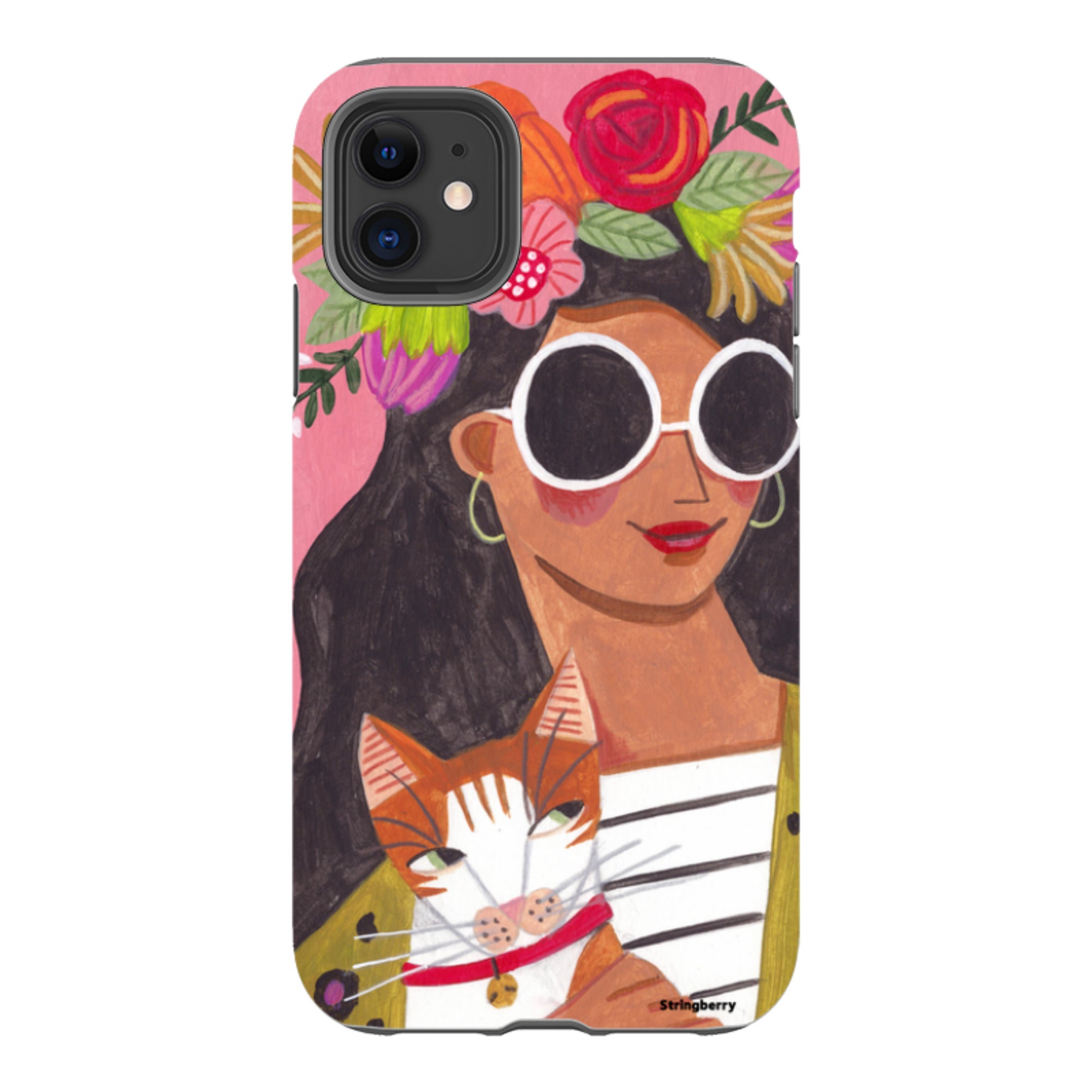 iPhone Tough Case - Woman & Cat By Caroline Bonne Muller