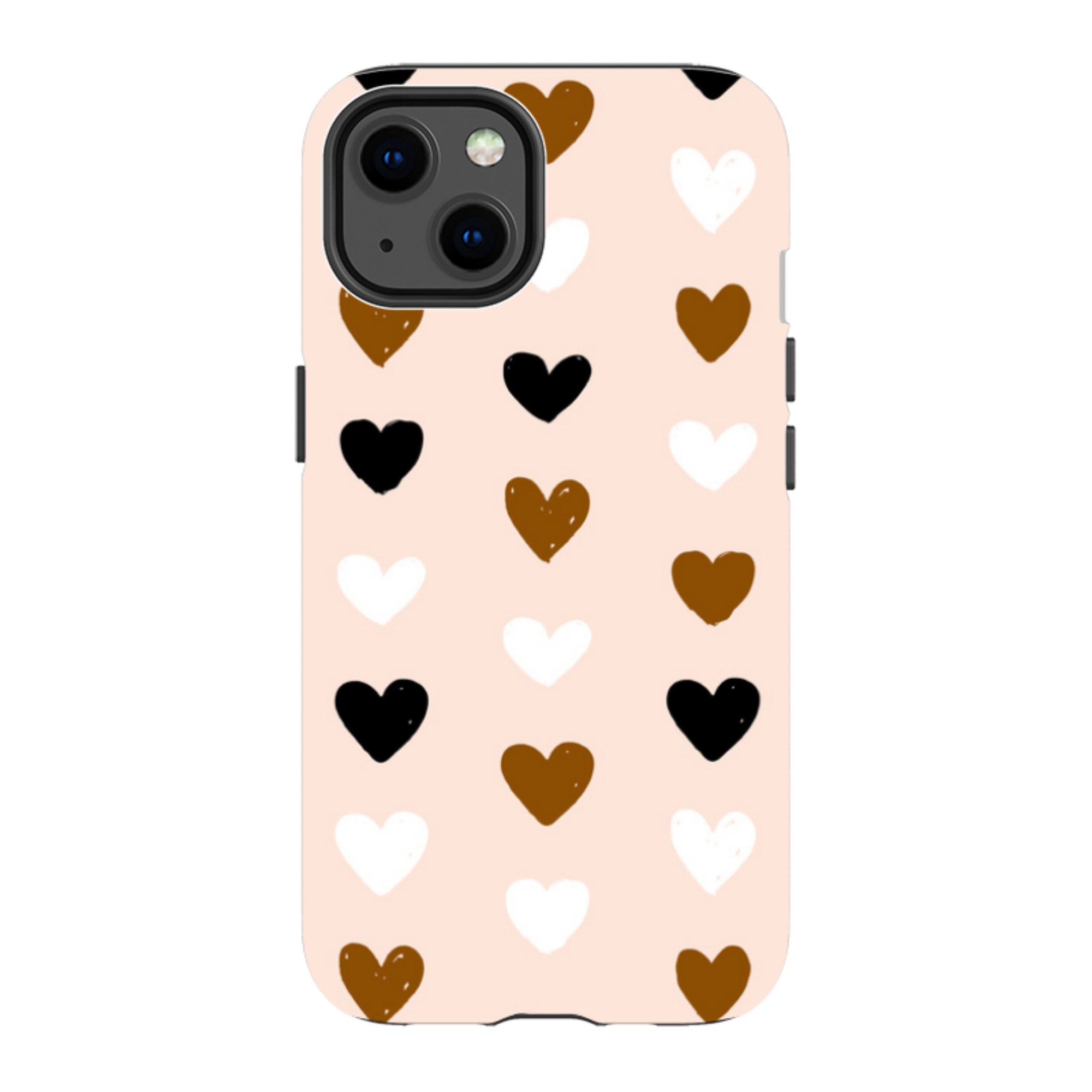 iPhone Tough Case - Hearts Pale