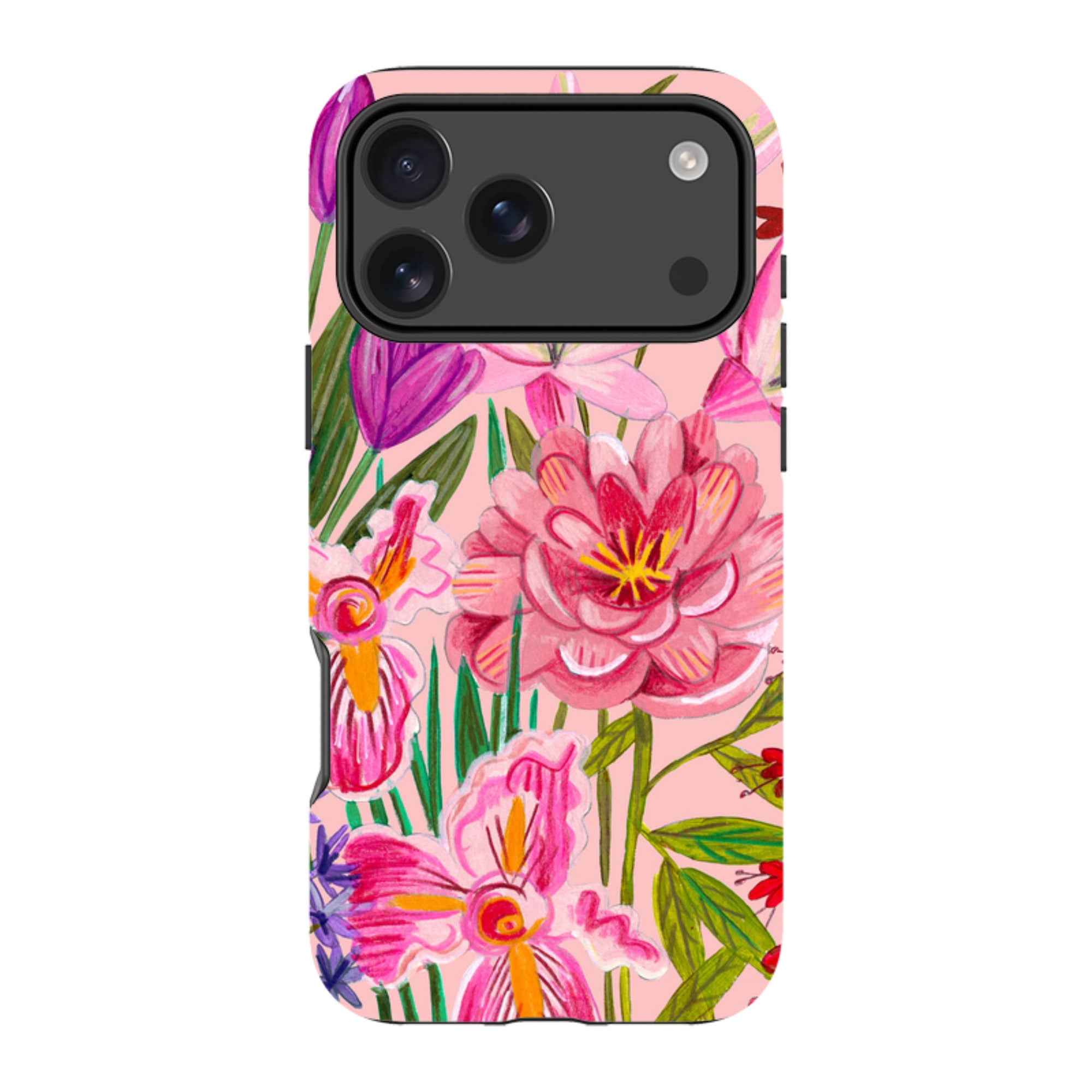iPhone Tough Case - Pink Floral By Caroline Bonne Muller