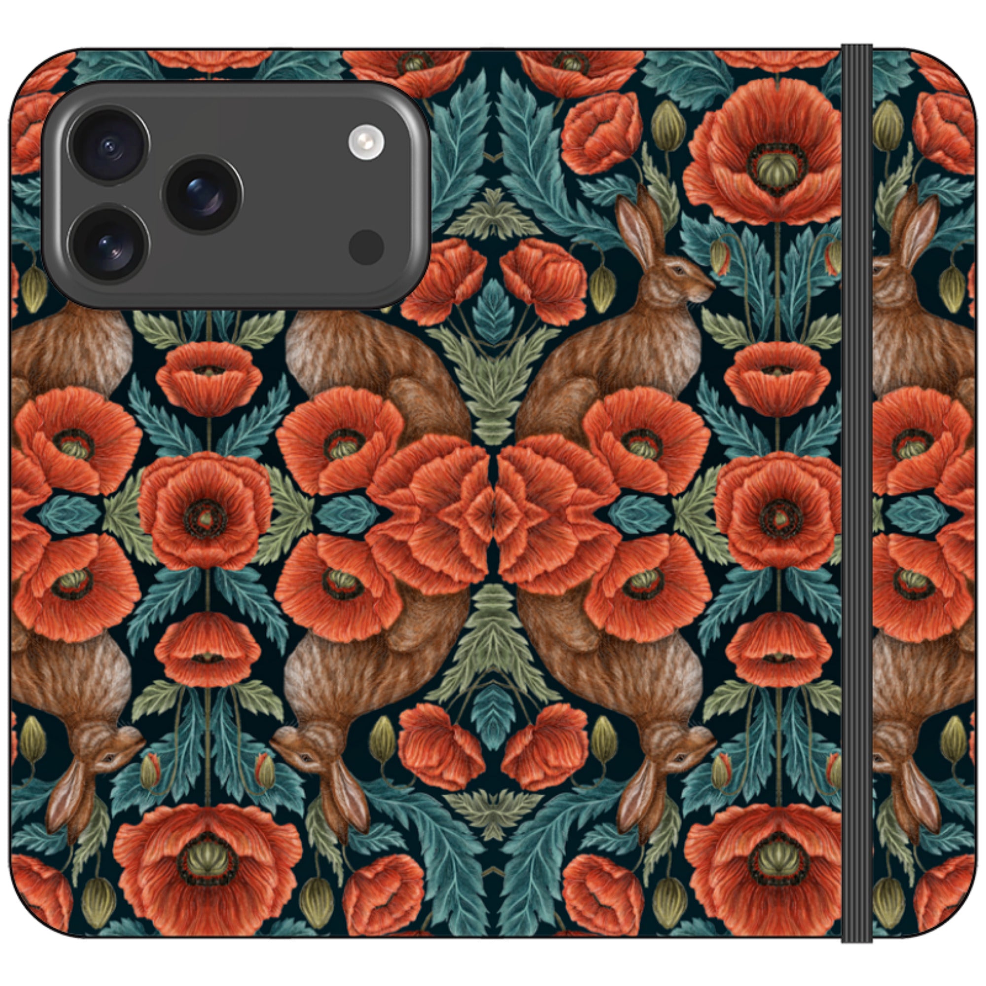 Poppy Red Wallet Case By Catherine Rowe