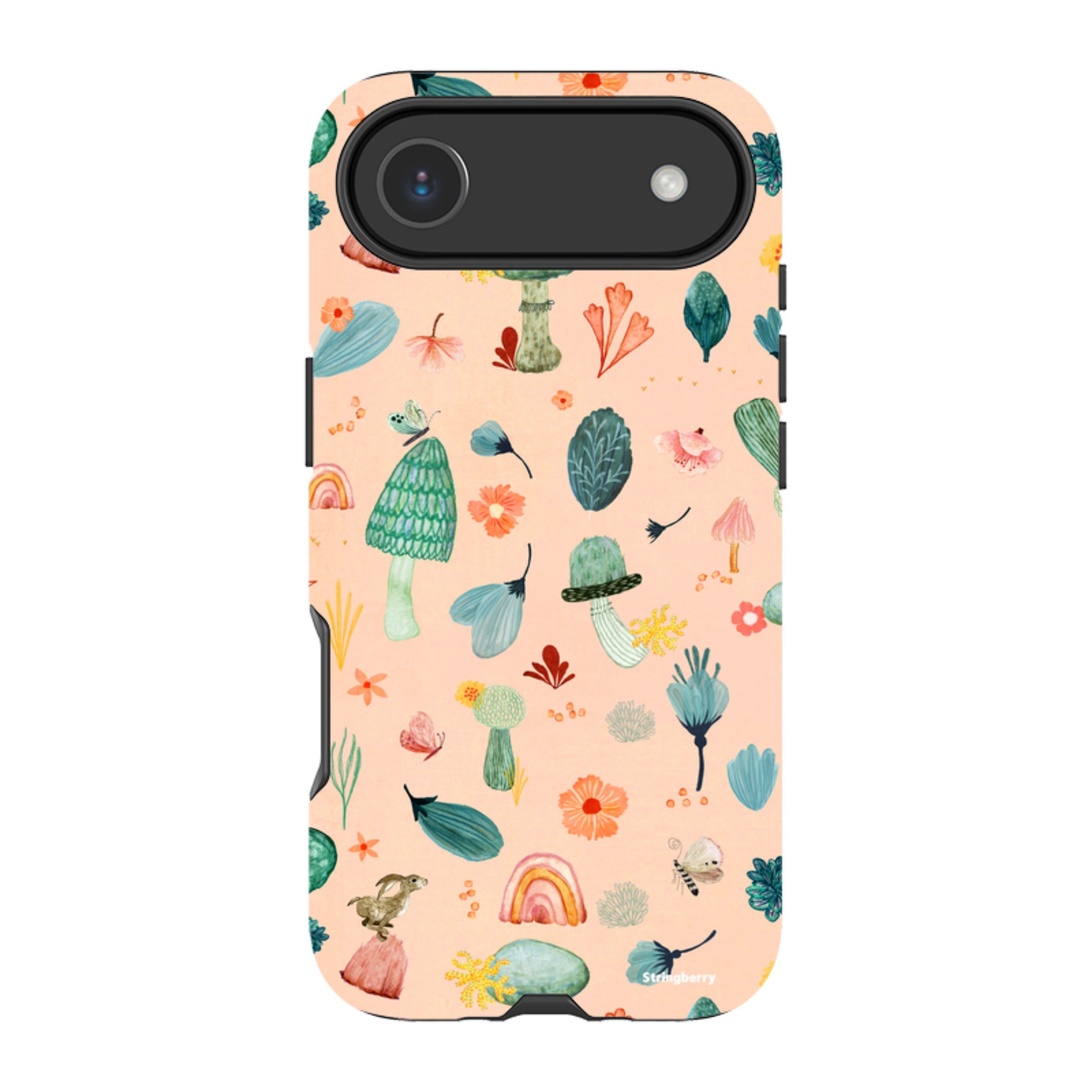iPhone MagSafe Tough Case - Mushroom World Pink By Katherine Quinn