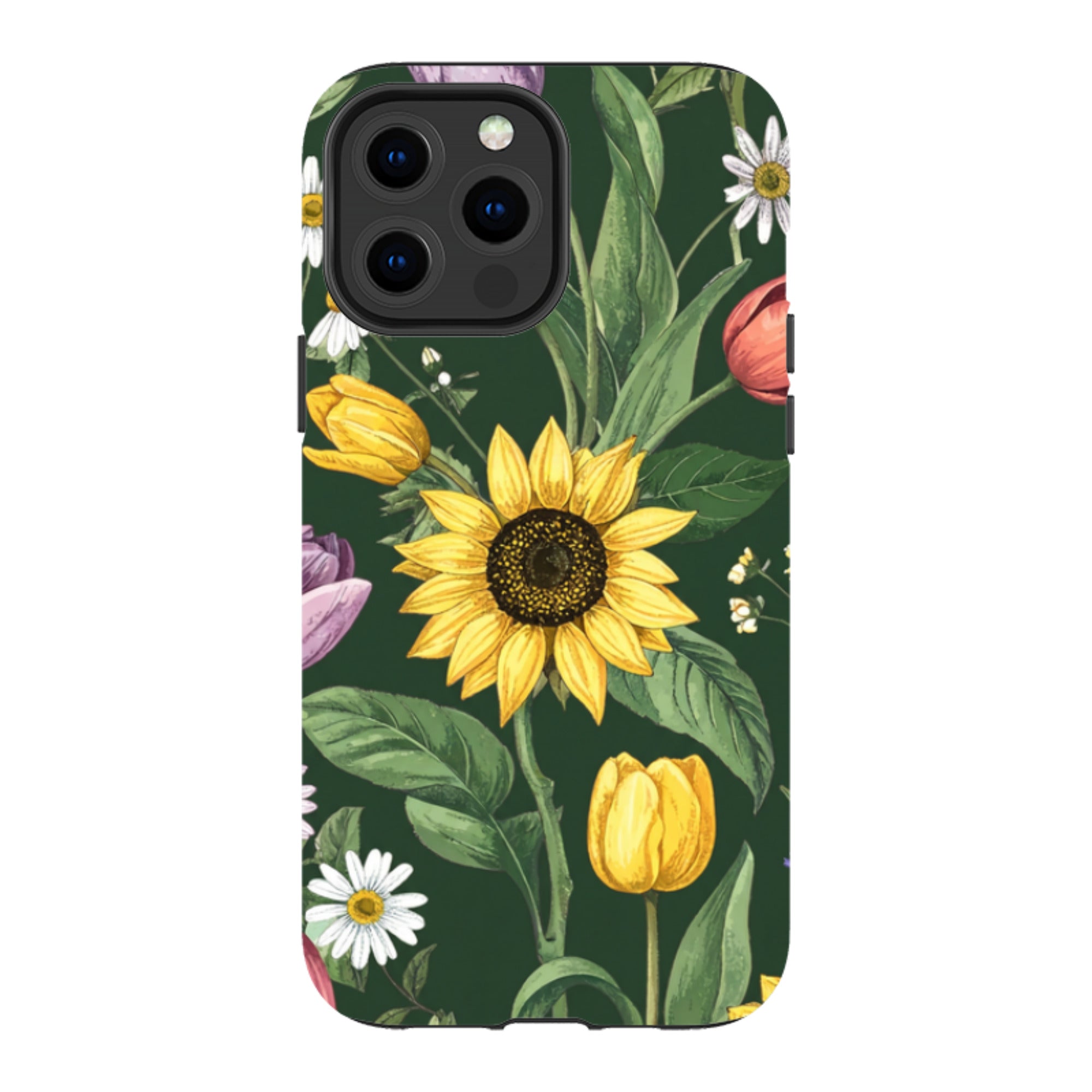 iPhone MagSafe Tough Case - Green Sunflowers