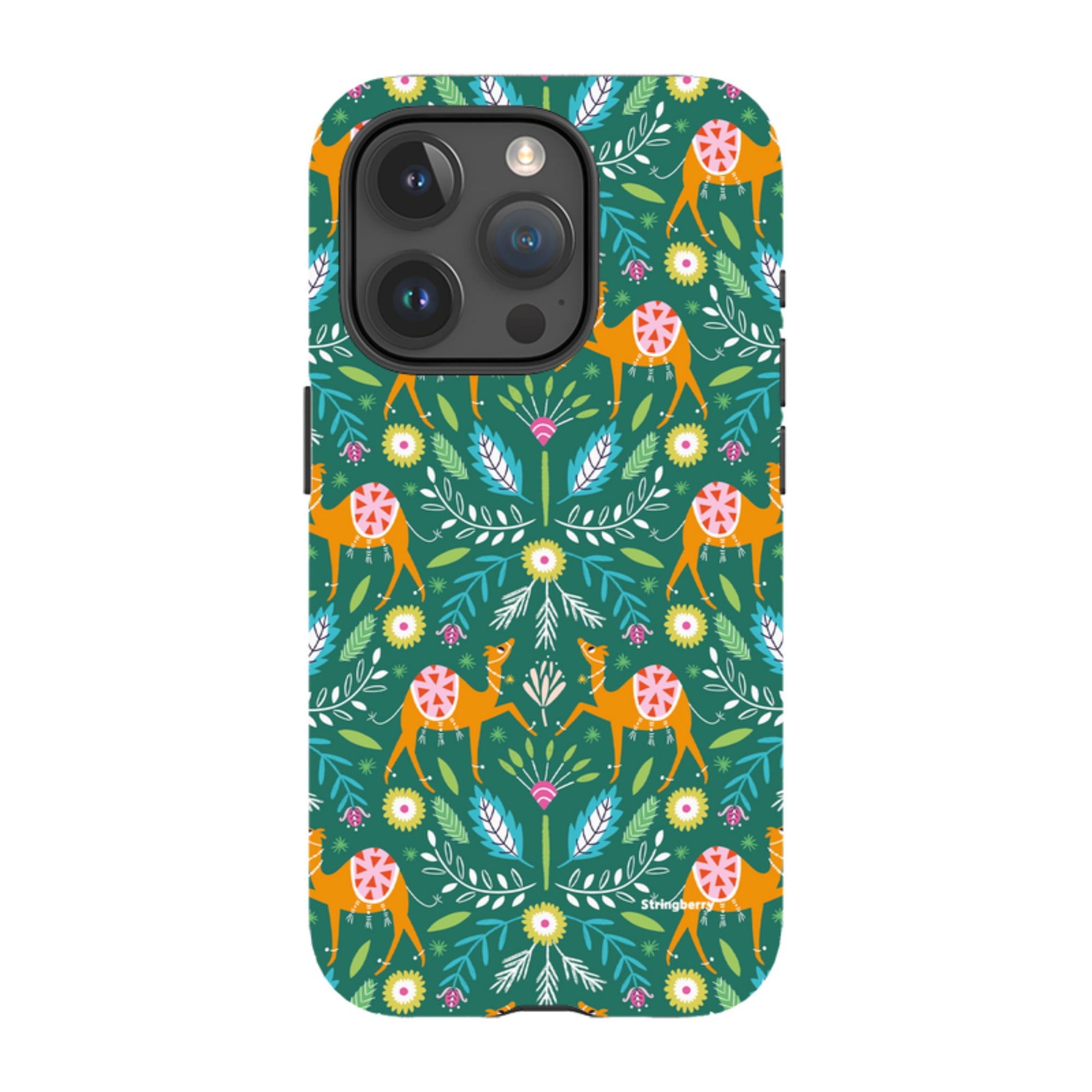 iPhone Tough Case - Camel Damask By Ali Brookes