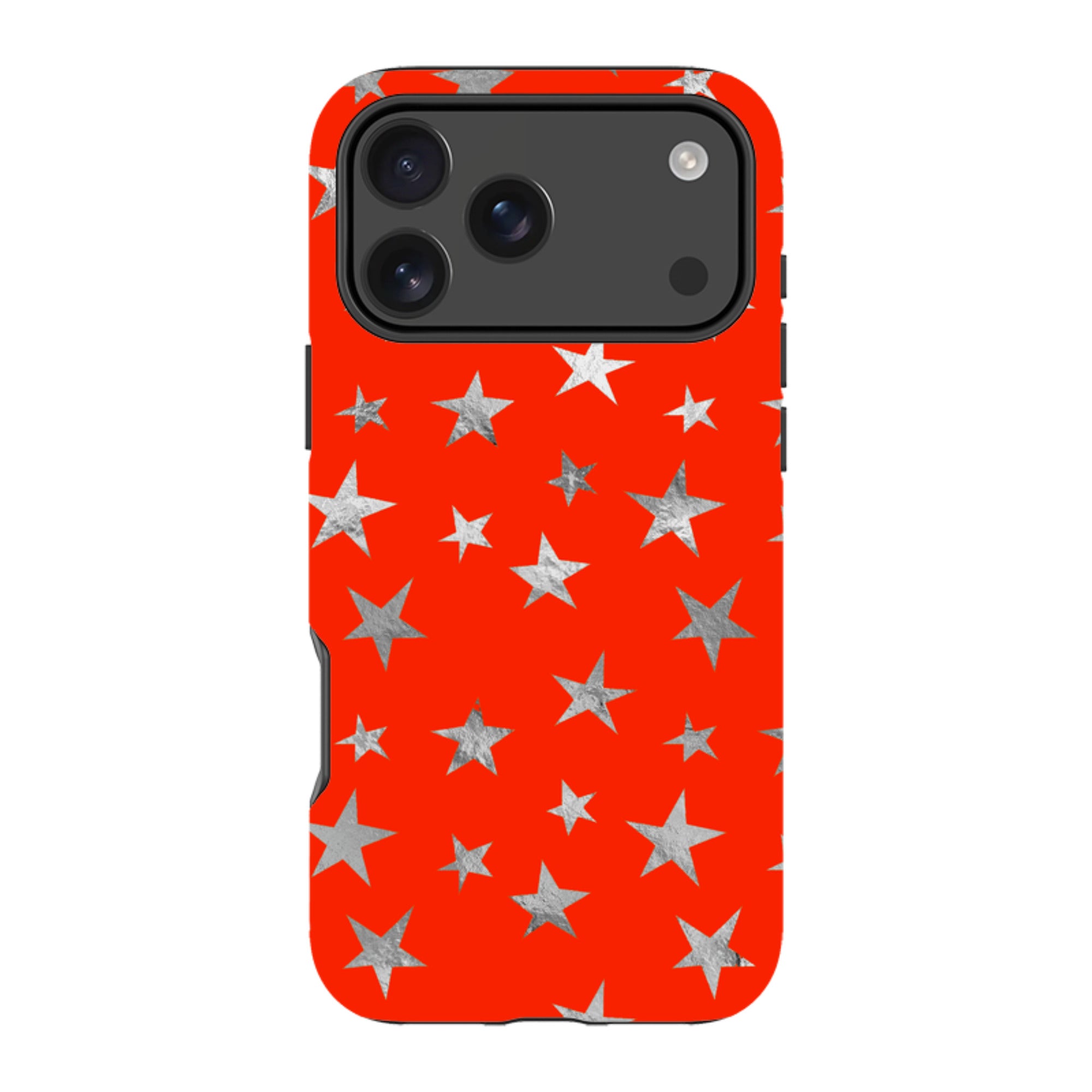 iPhone Tough Case - Red and Silver Stars