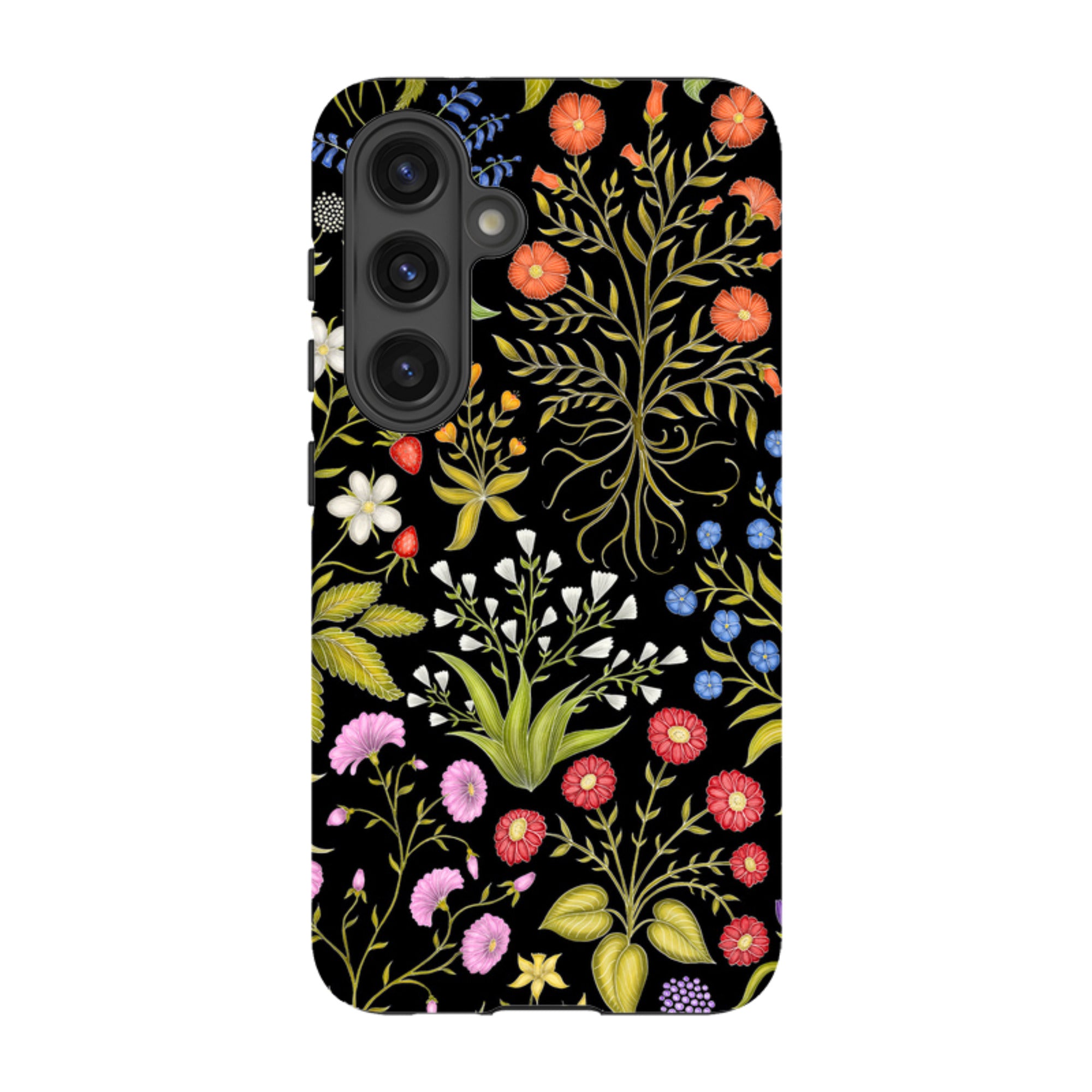 Samsung Tough Case - Fleurs Black By Catherine Rowe