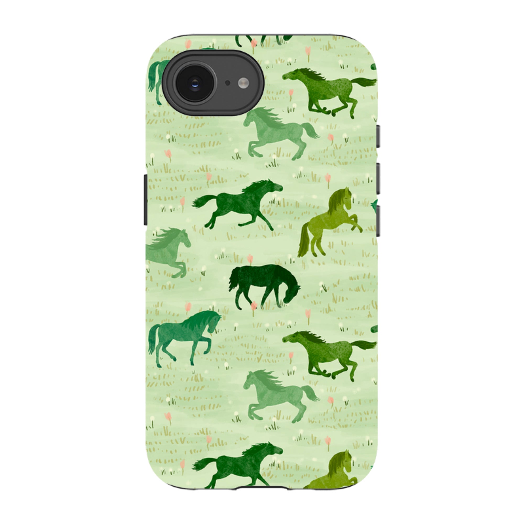 iPhone Tough Case - Wild Horses Meadow By Katherine Quinn