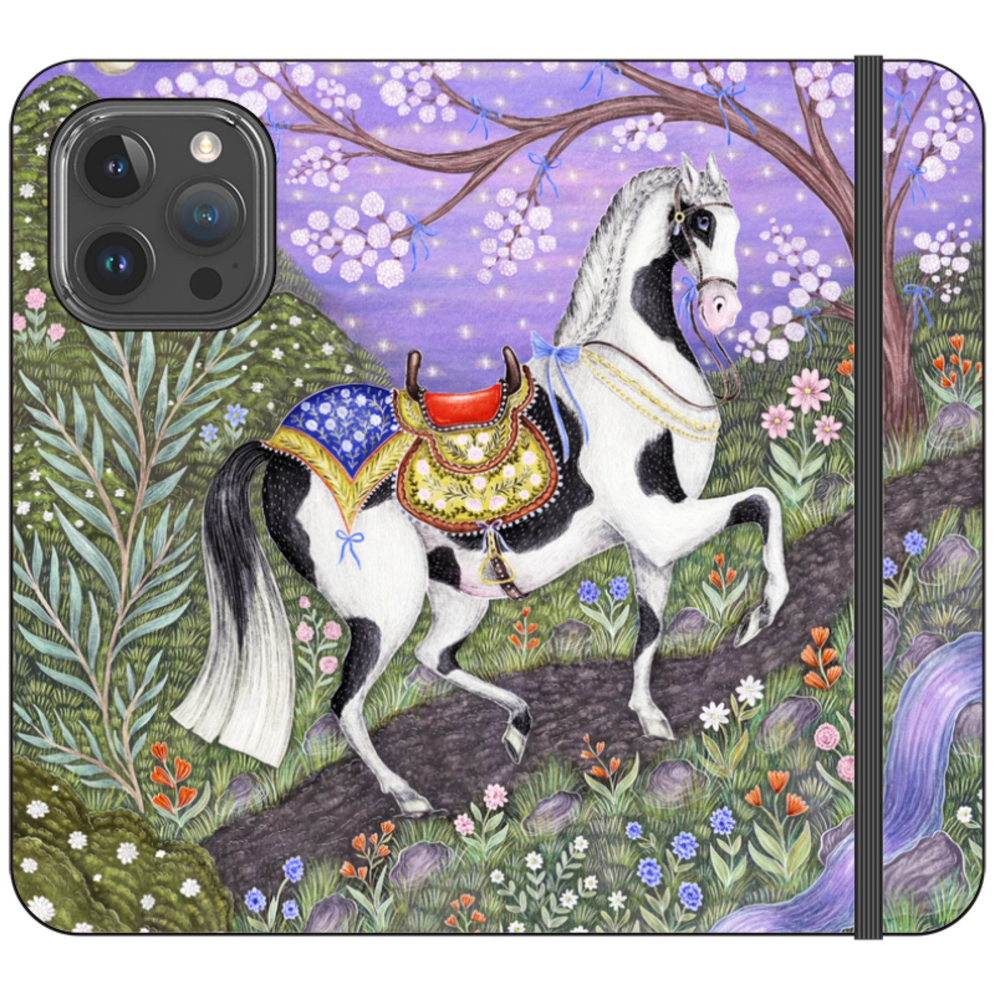 Sunset Steed Wallet Case By Catherine Rowe