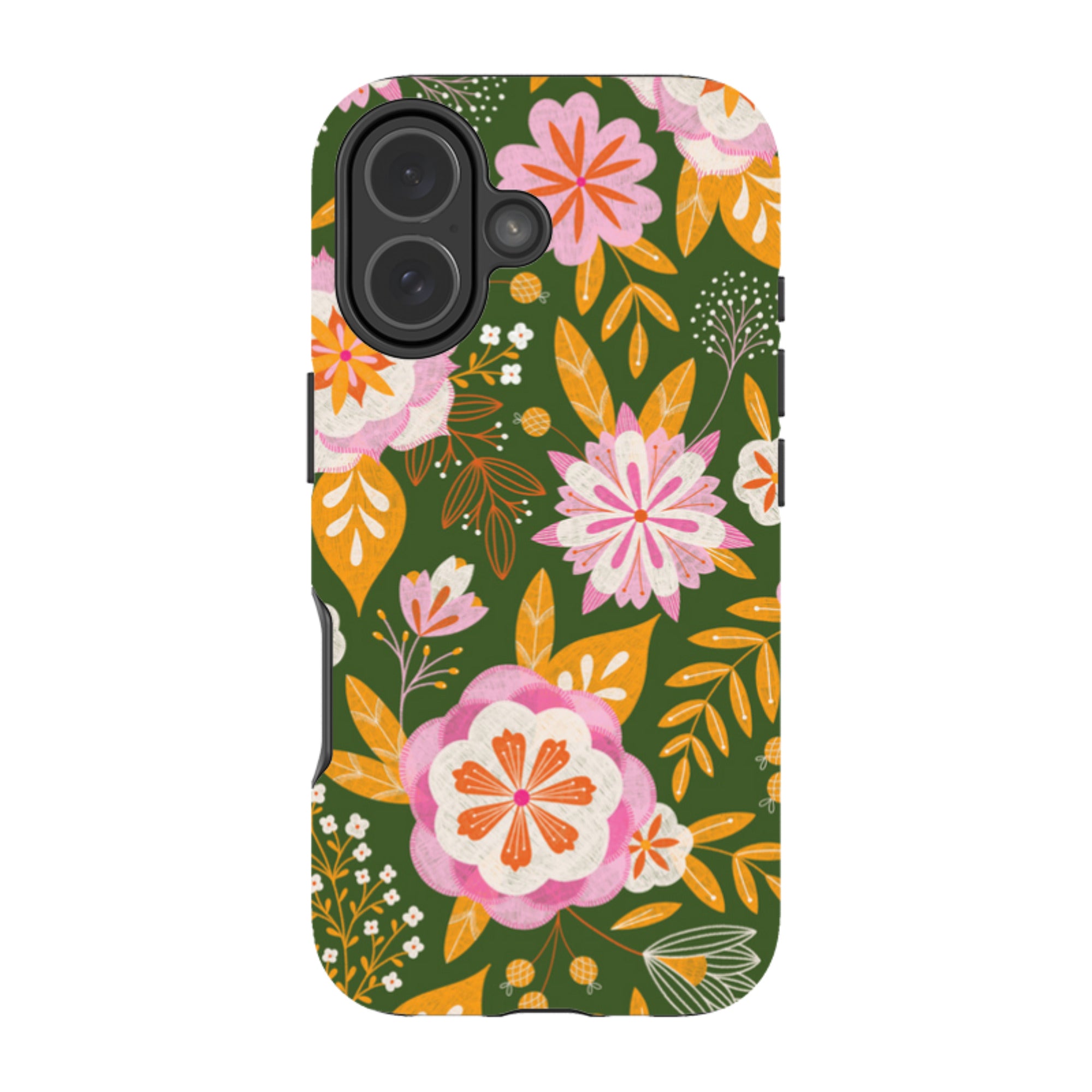 iPhone MagSafe Tough Case -  Big Bold Blooms Green By Jenny Zemanek