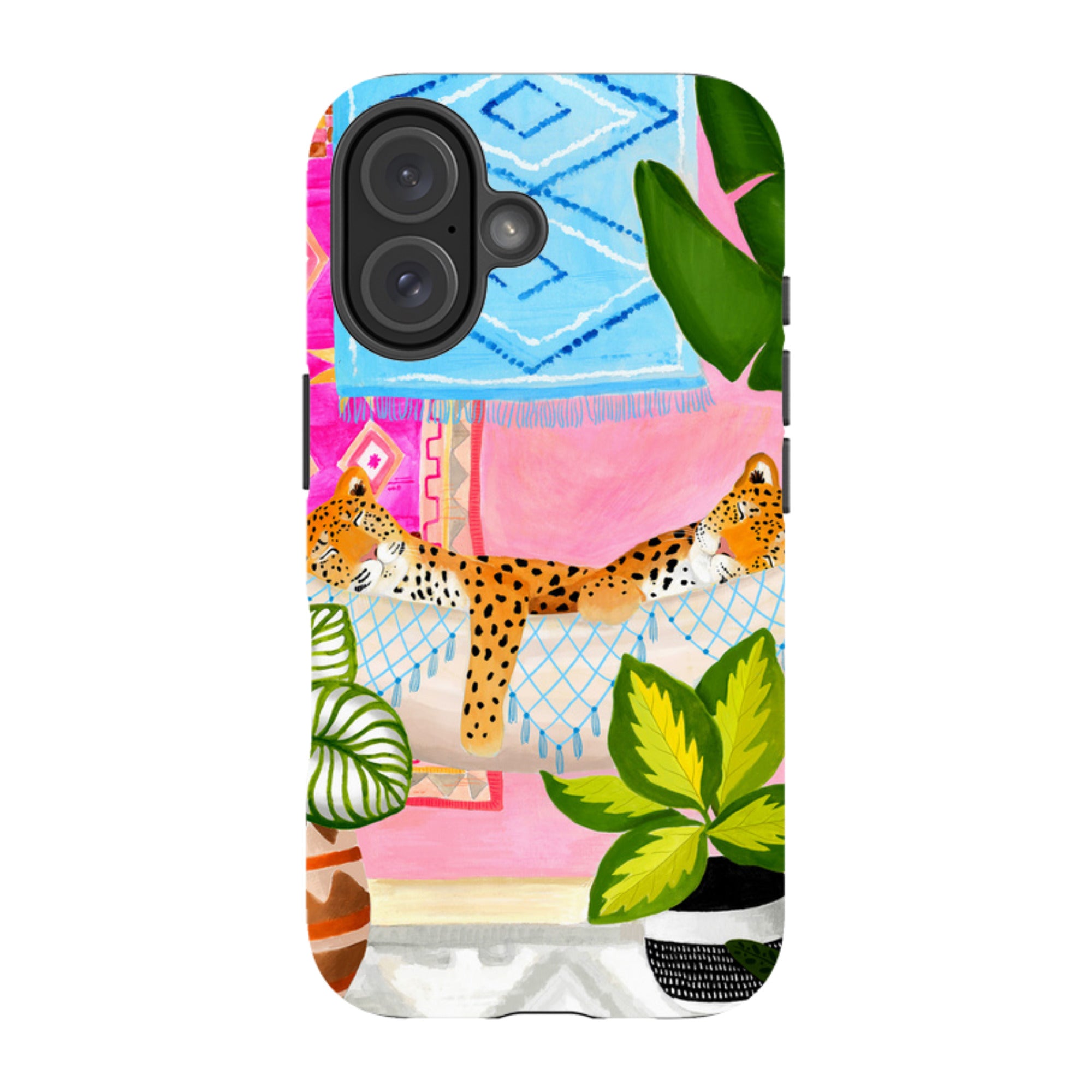 iPhone MagSafe Tough Case - Leopards in Hammock By Bex Parkin
