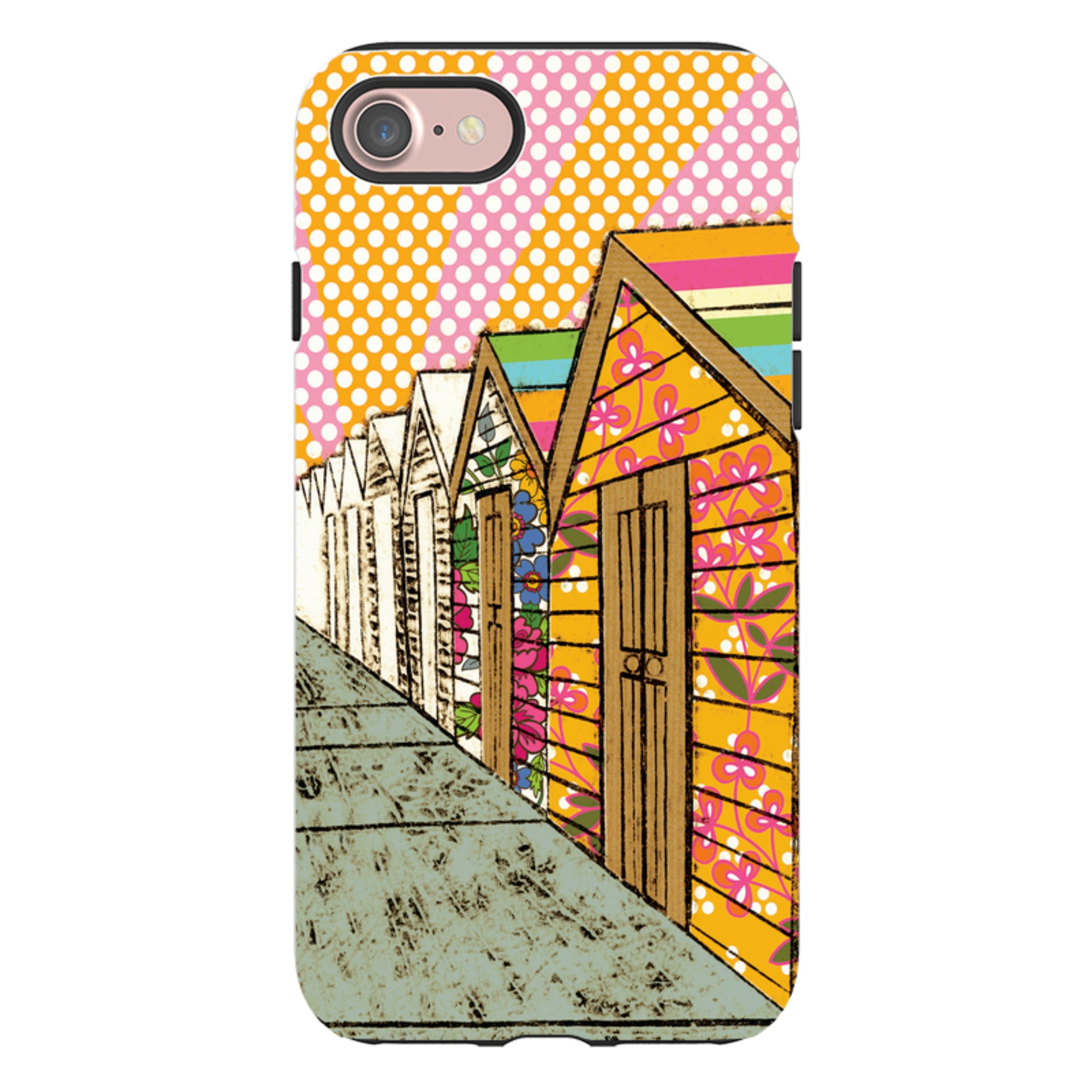 iPhone Tough Case - Beach Huts By Amelia Bowman