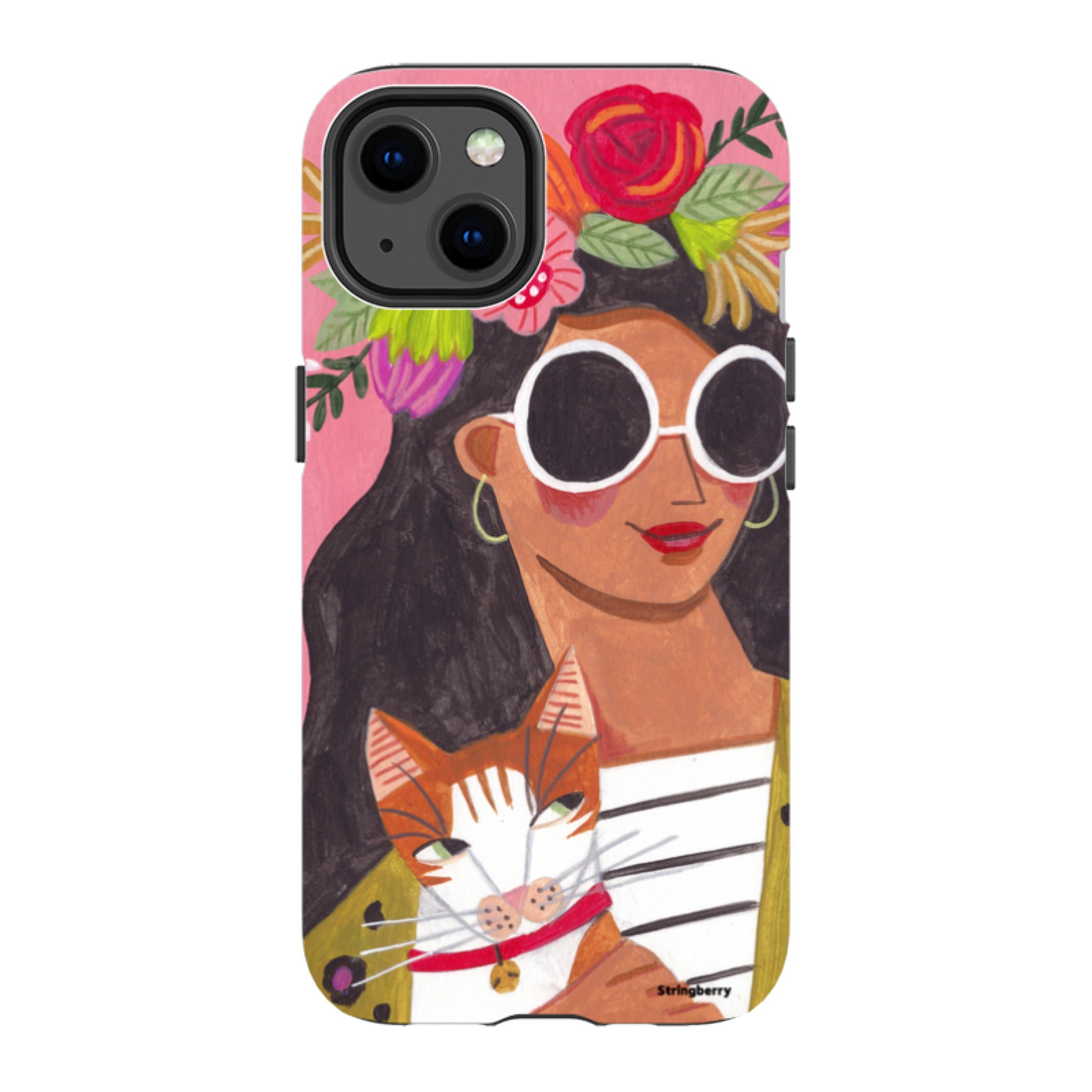 iPhone Tough Case - Woman & Cat By Caroline Bonne Muller