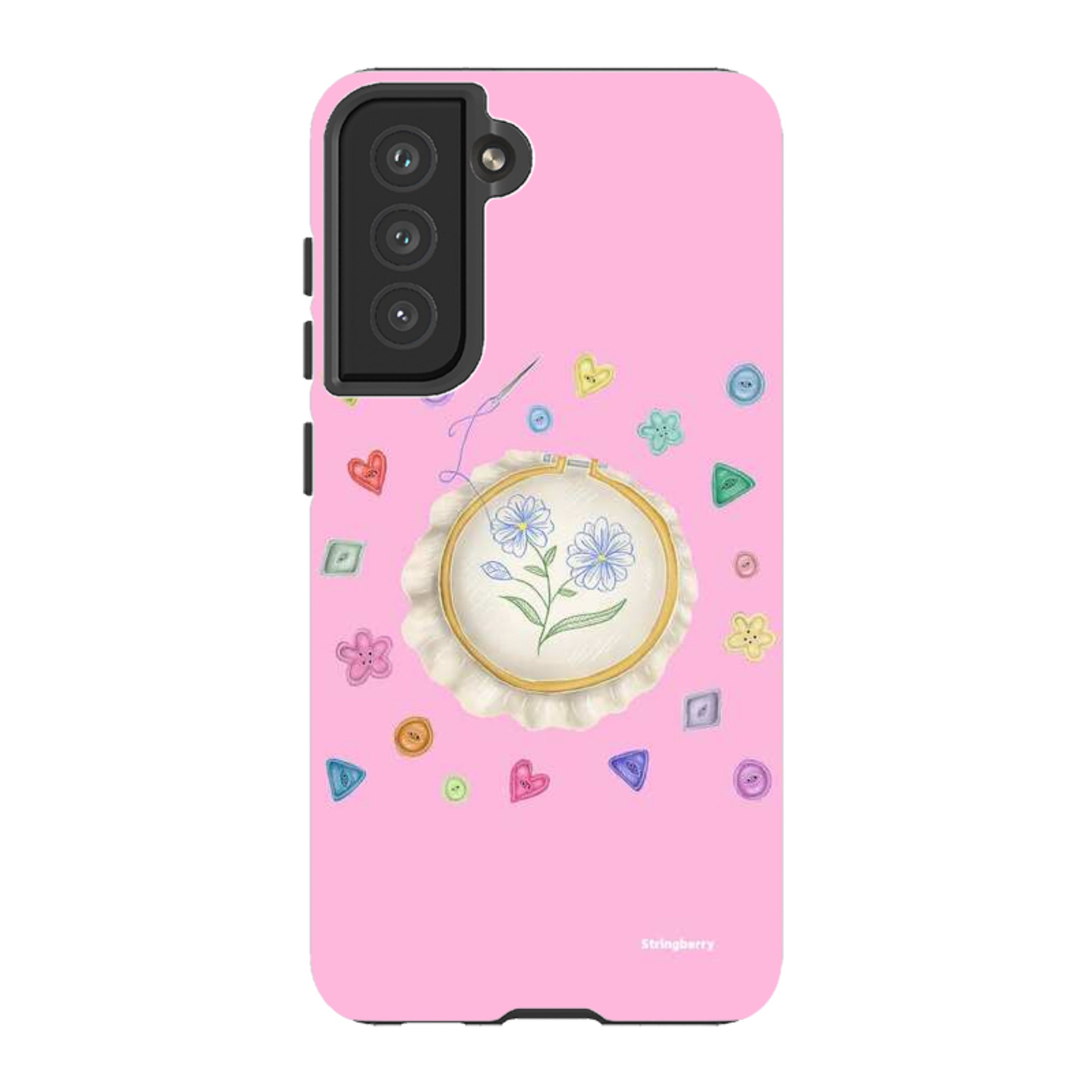 Samsung Tough Case - Flower Buttons Needlework By Catherine Rowe