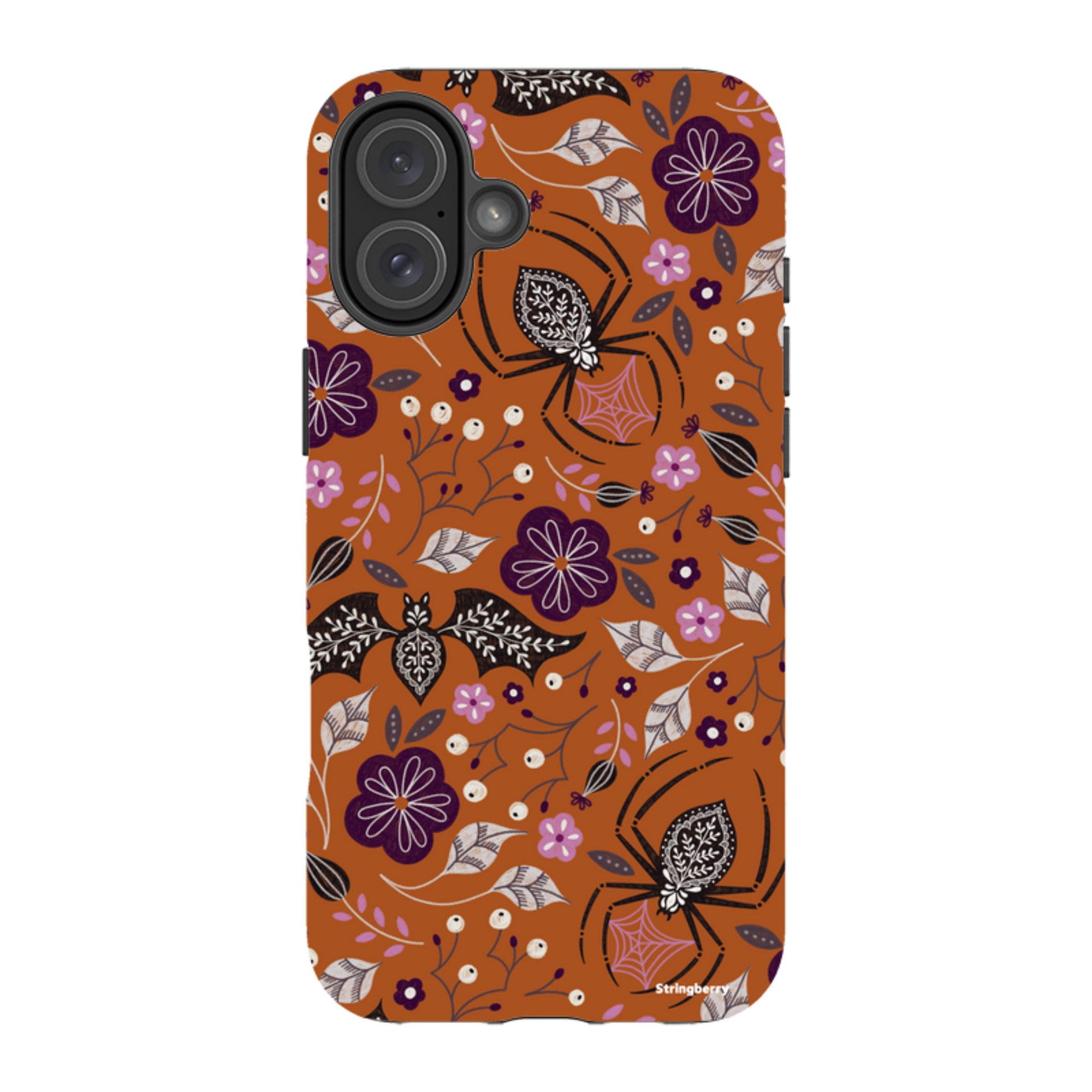 iPhone Tough Case - SpiderBat Orange By Jenny Zemanek