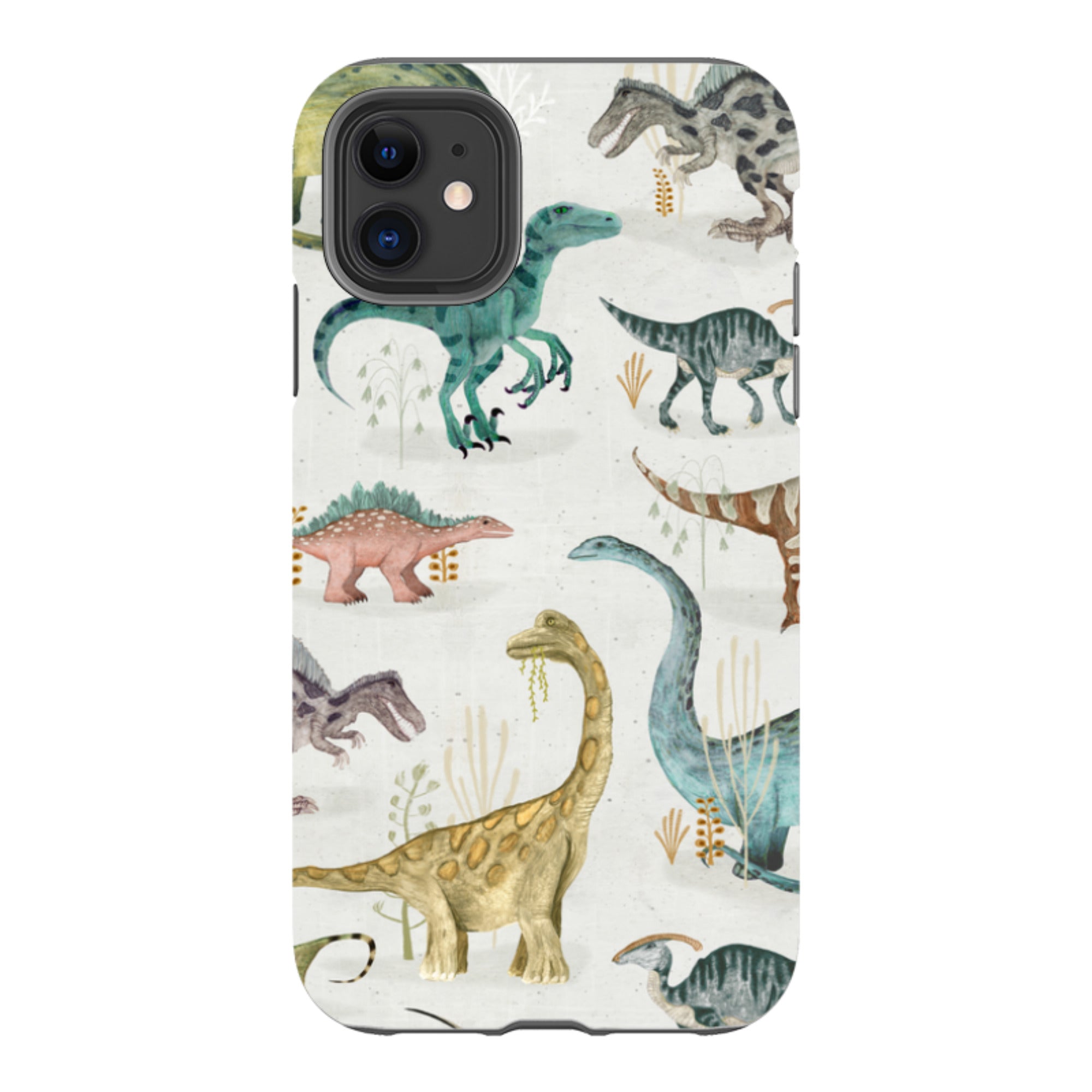 iPhone Tough Case - Dinosaur Pastel By Katherine Quinn