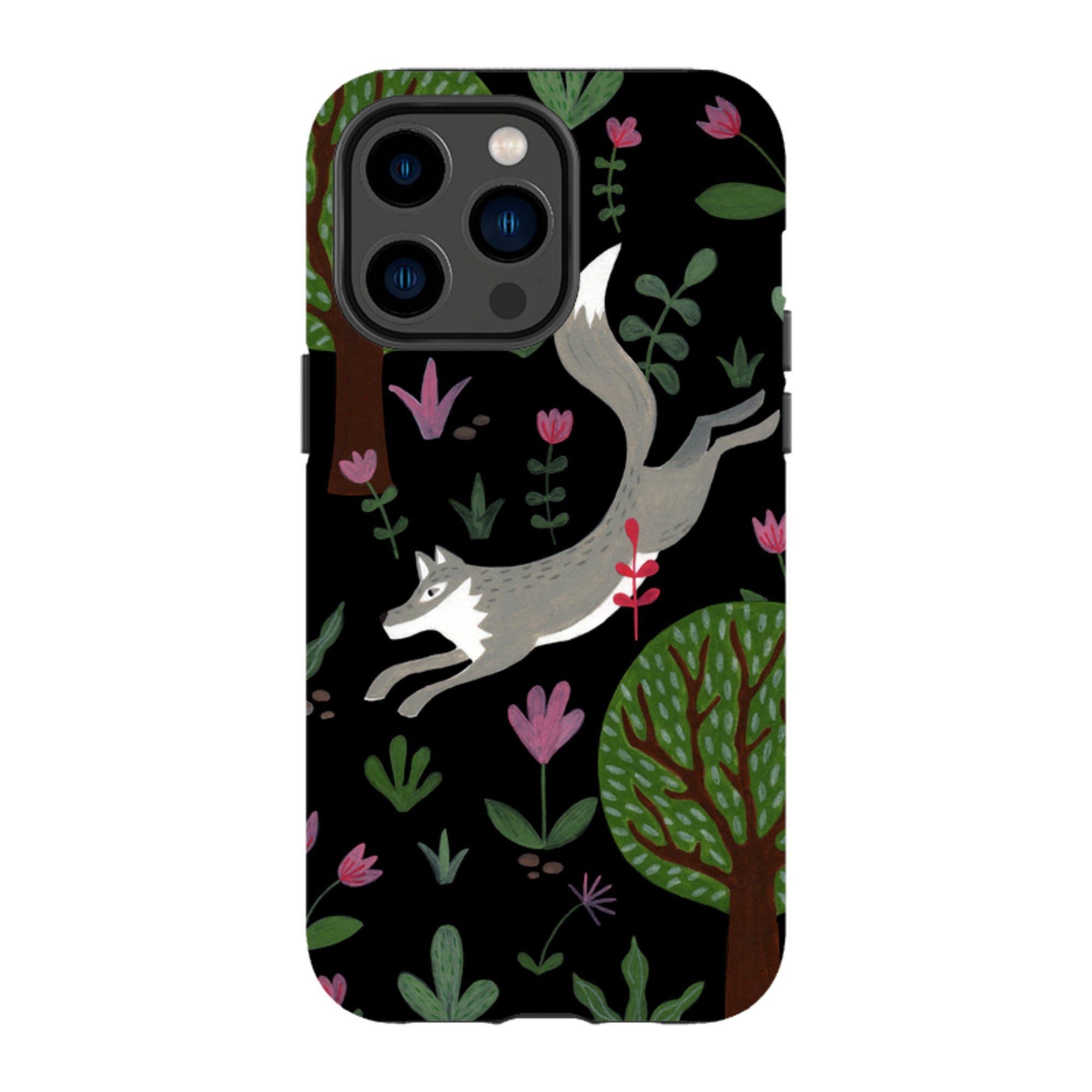 iPhone MagSafe Tough Case - Wolf In Trees By Bex Parkin