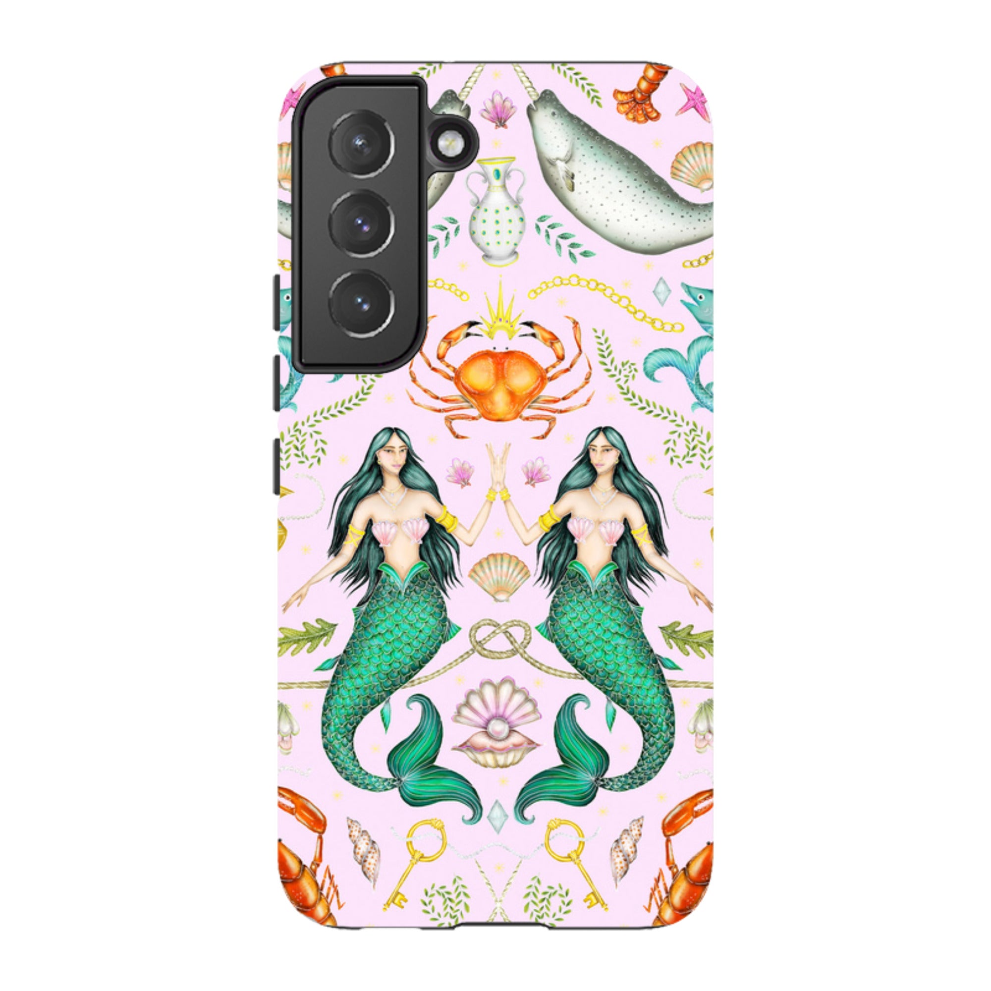 Samsung Tough Case - Tritons Treasure Pink By Catherine Rowe