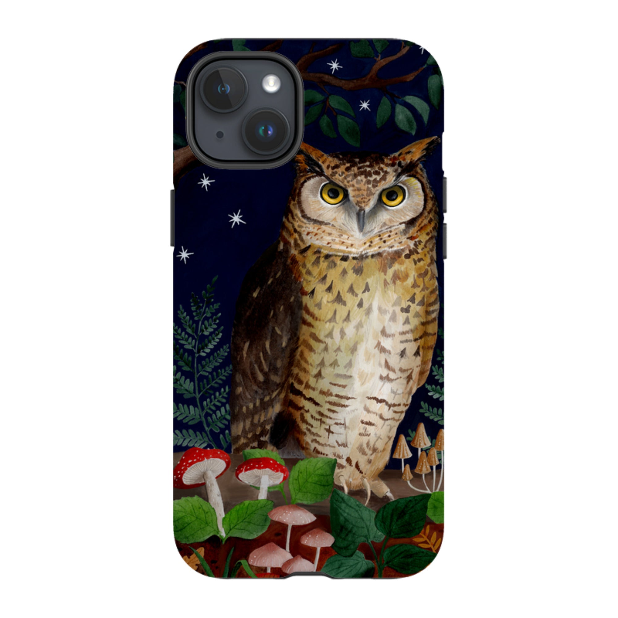 iPhone Tough Case - Mushroom Owl By Bex Parkin