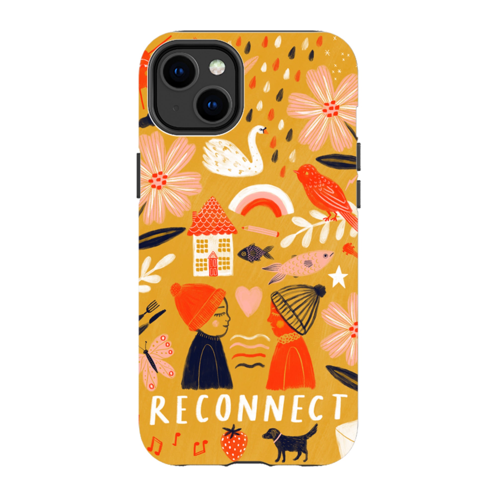 iPhone Tough Case - Reconnect Yellow By Lee Foster Wilson