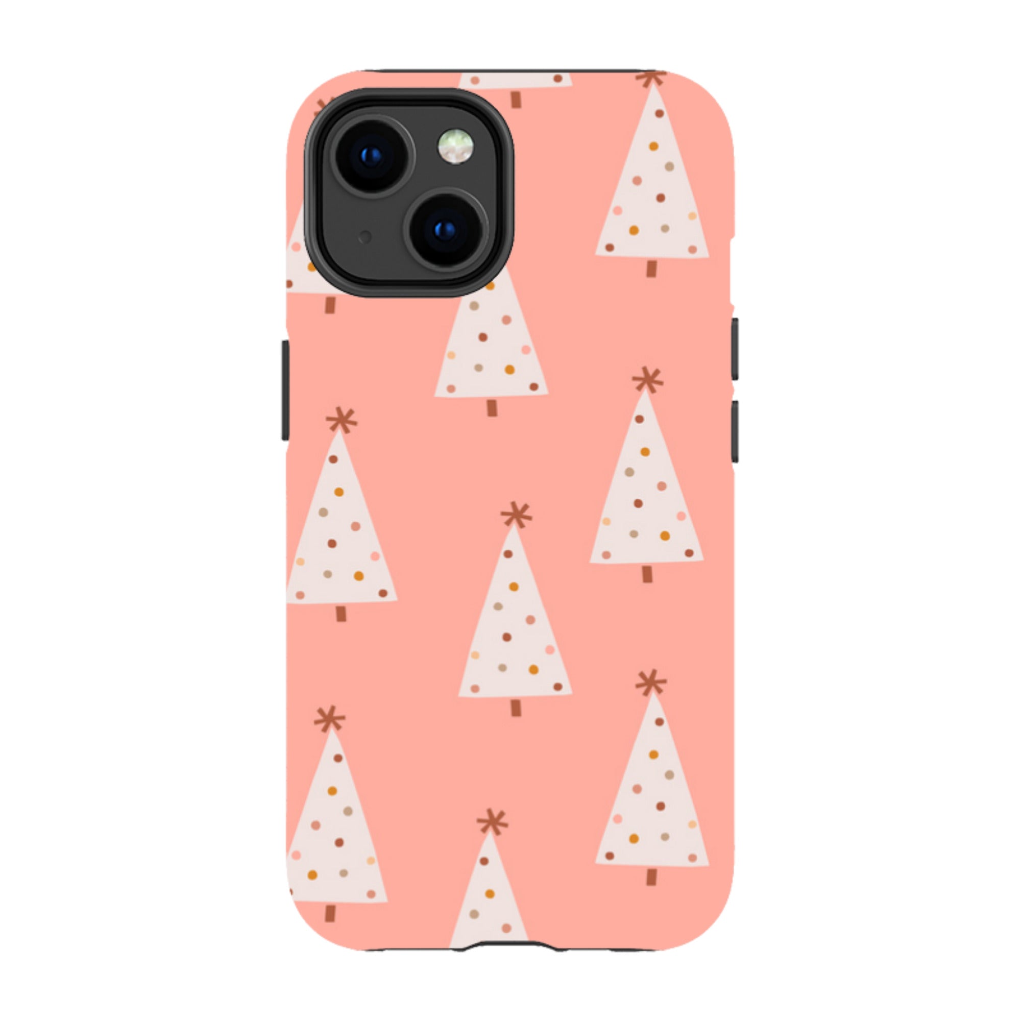iPhone Tough Case - Pink Xmas Trees