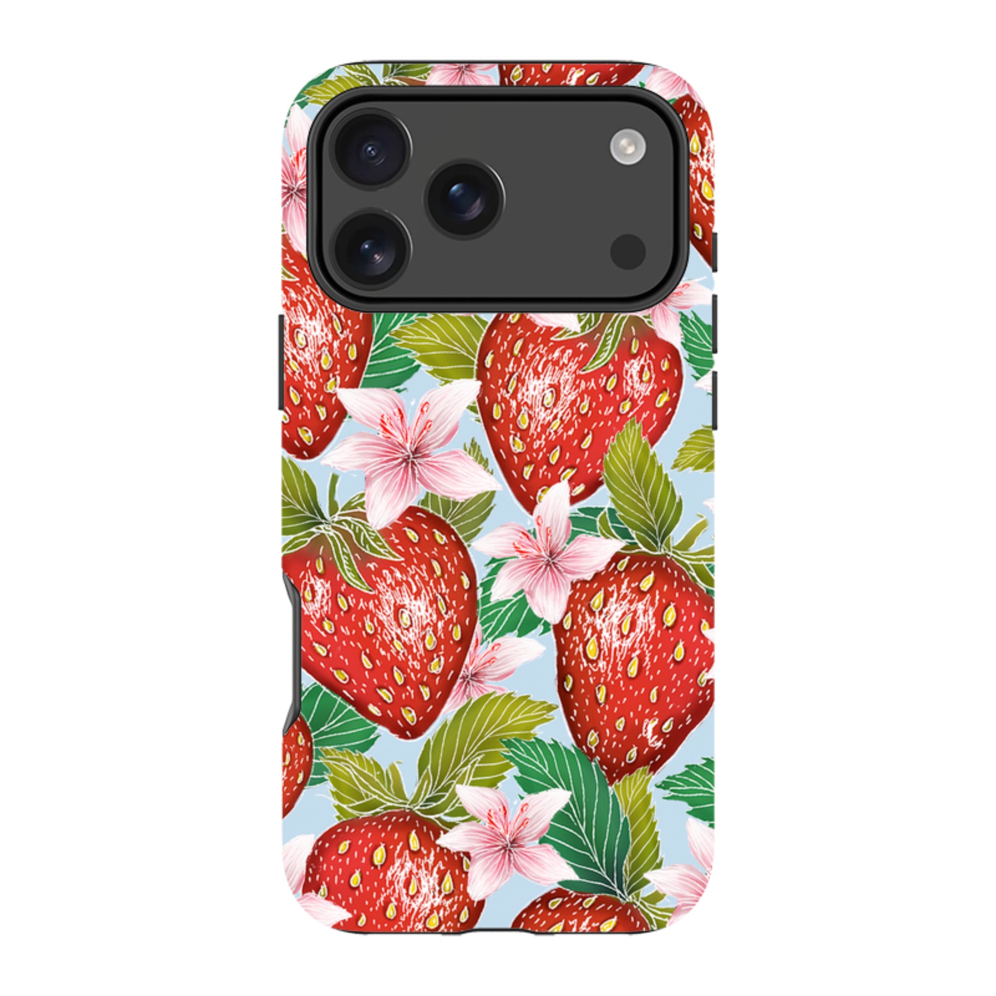 iPhone MagSafe Tough Case -  Blue Strawberries By Catherine Rowe