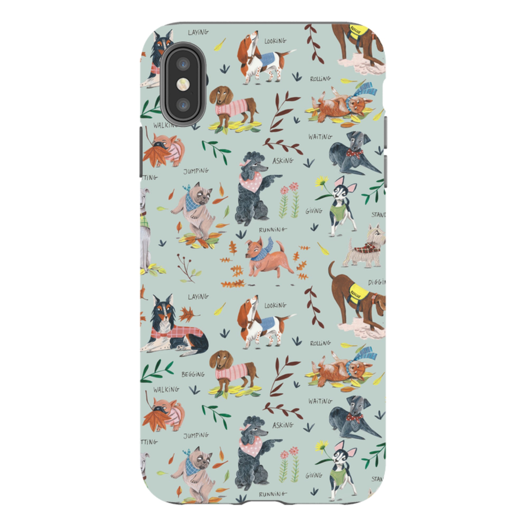 iPhone Tough Case - Dog Pattern II By Caroline Bonne Muller