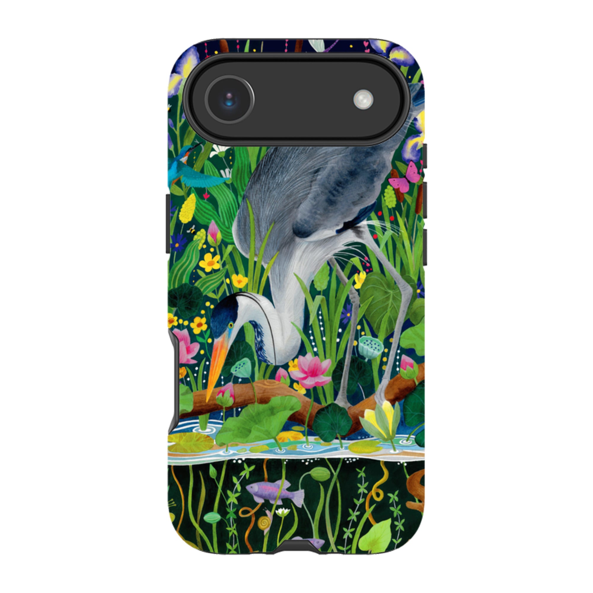 iPhone Tough Case - Heron Fishing By Bex Parkin