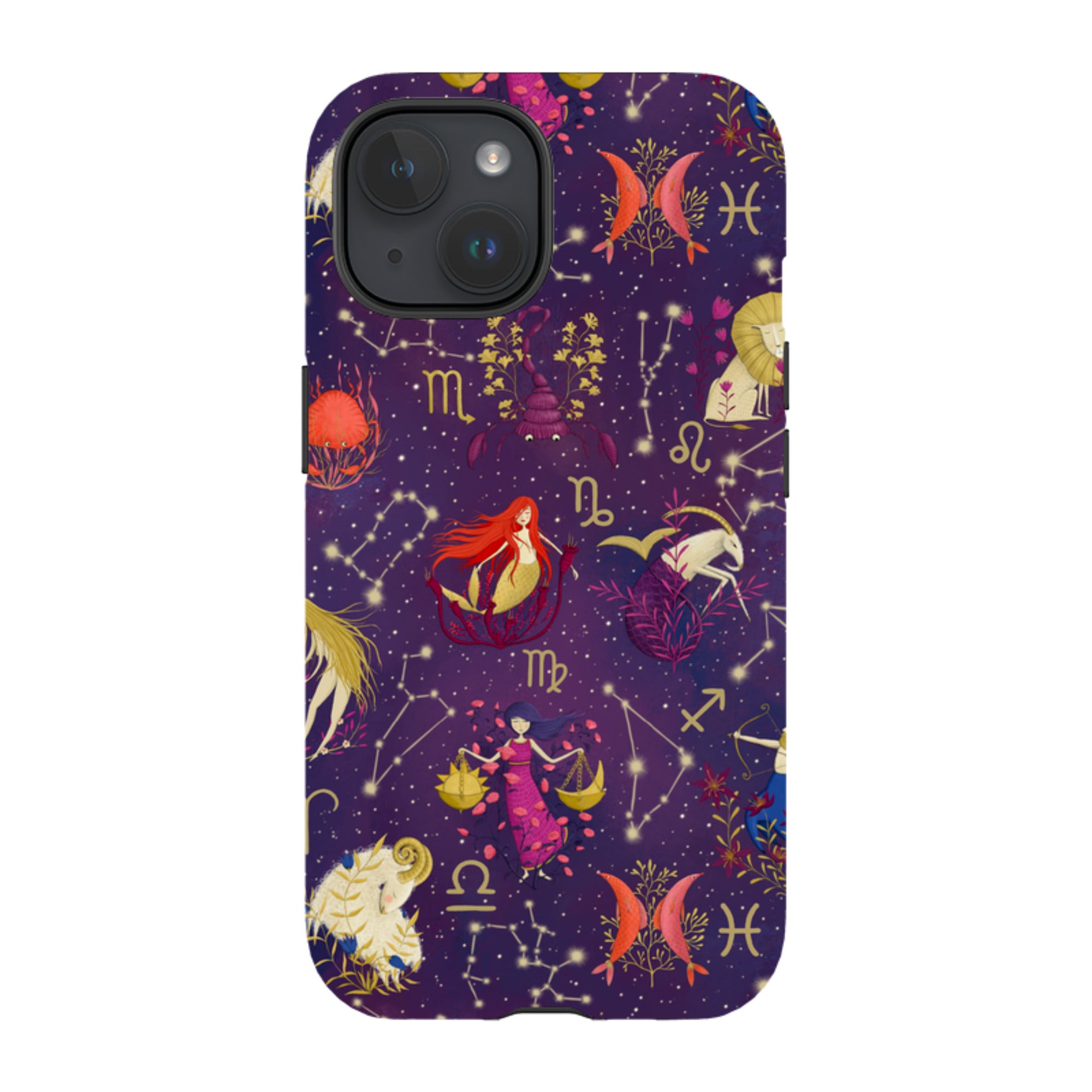 iPhone Tough Case - Zodiac Pattern By Maja Lindberg
