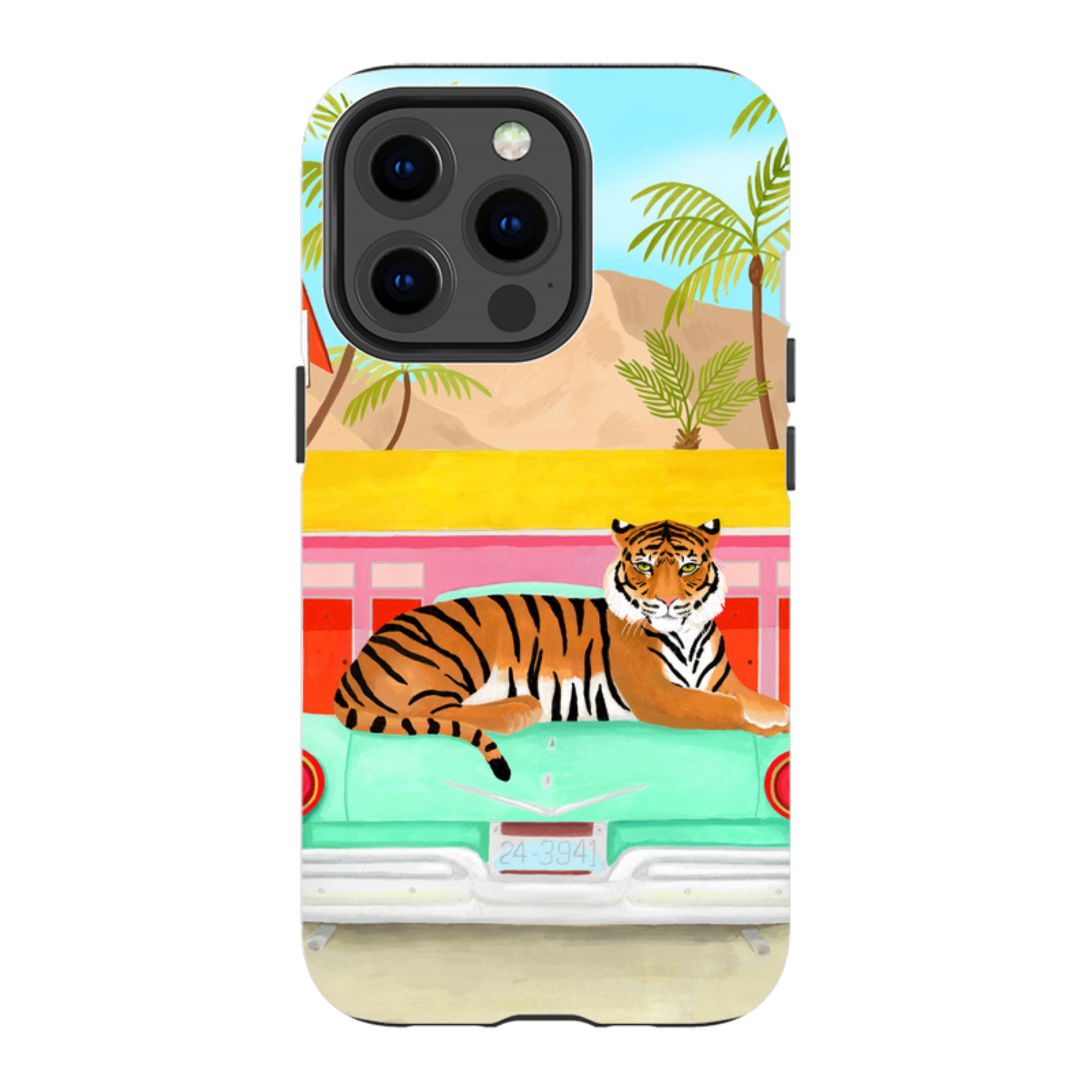 iPhone MagSafe Tough Case - Palm Motel Tiger By Bex Parkin