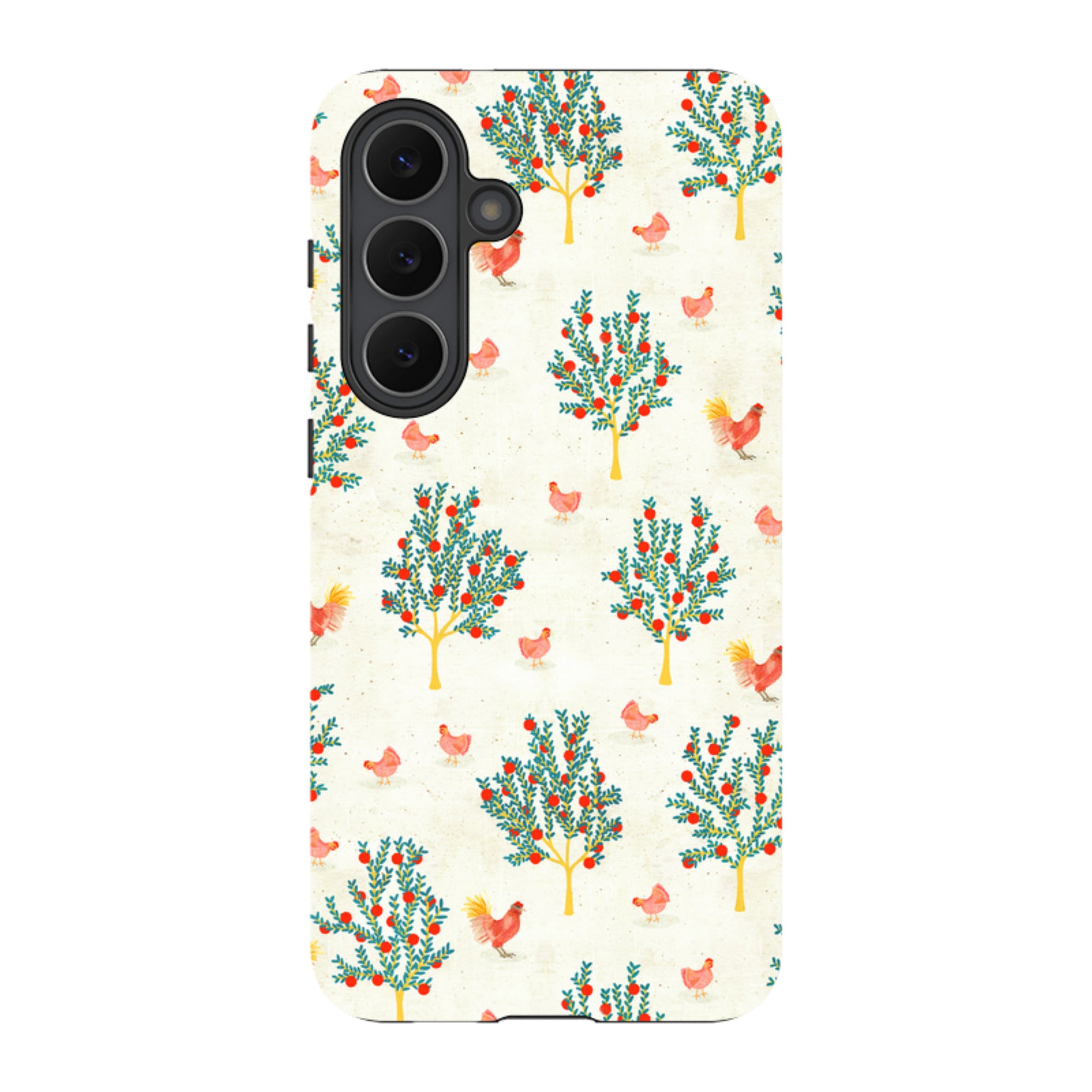 Samsung Tough Case - Apple Trees And Chickens Cream By Katherine Quinn