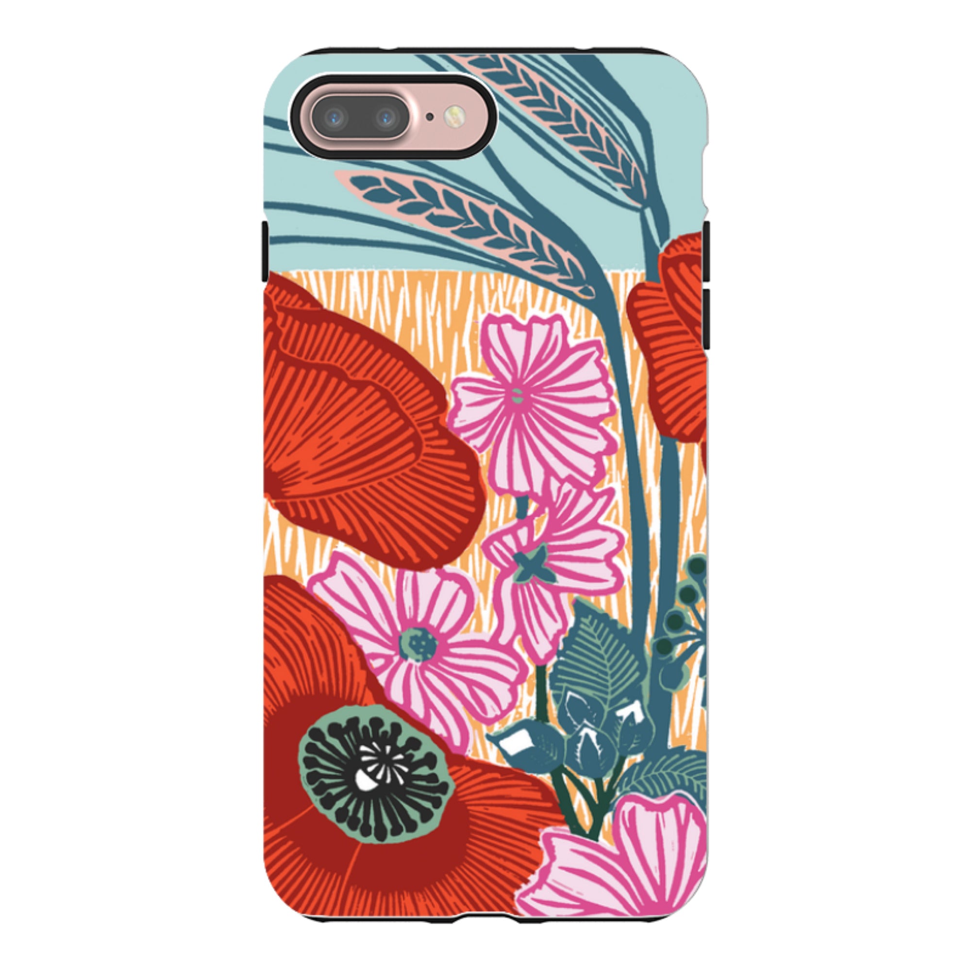 iPhone Tough Case - Wild Poppies By Kate Heiss
