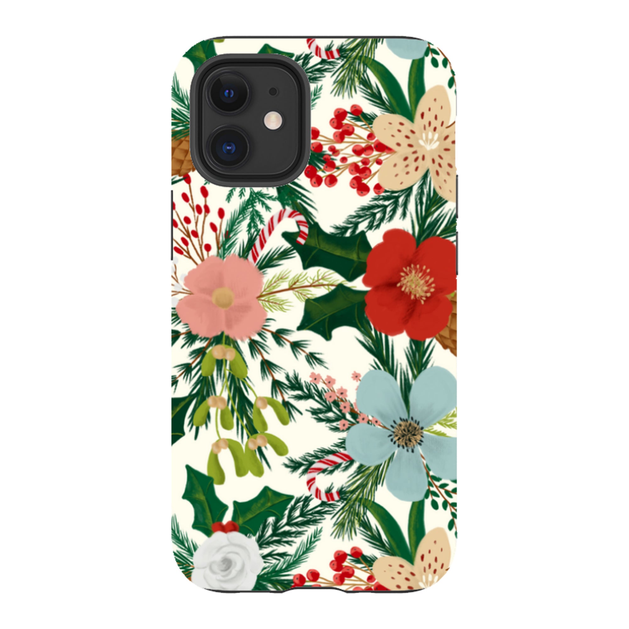 iPhone Tough Case - Christmas Florals By Abby Jacobs