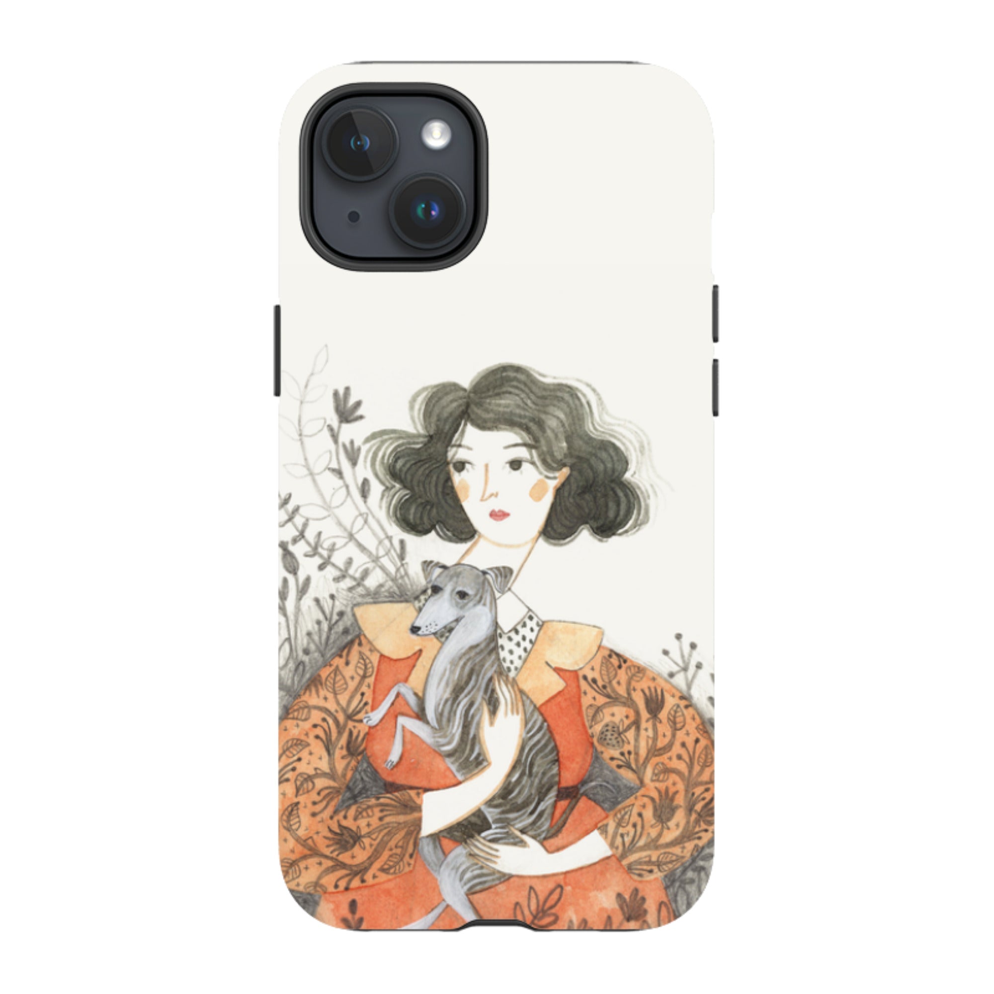 iPhone MagSafe Tough Case - Lady With Whippet By Meghann Rader