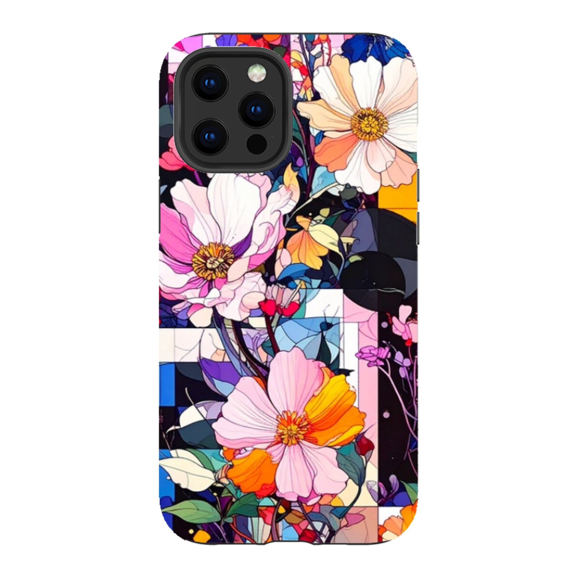 iPhone Tough Case - Block Floral