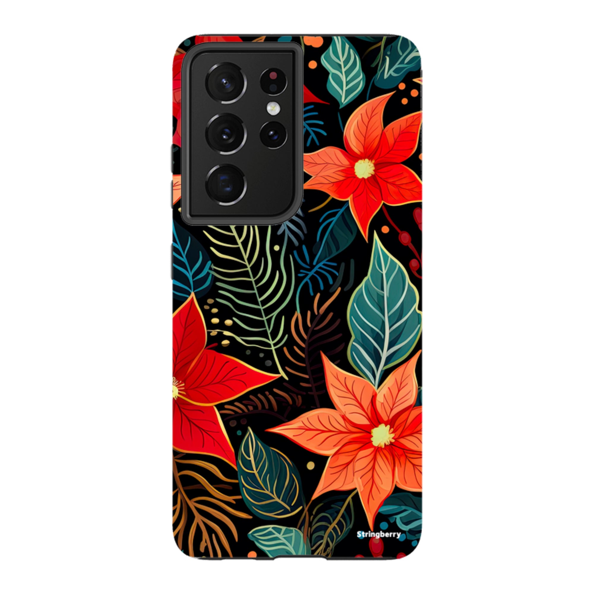 Samsung Tough Case -Red Winter Floral