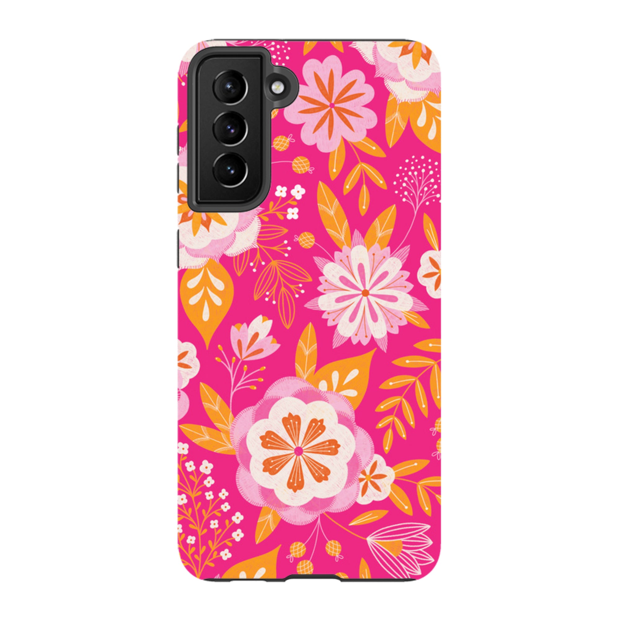Samsung Tough Case - Big Bold Blooms Pink By Jenny Zemanek