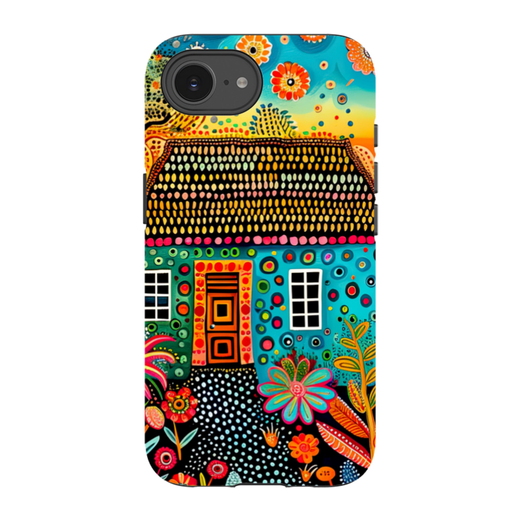 iPhone Case - Folk Art House VII