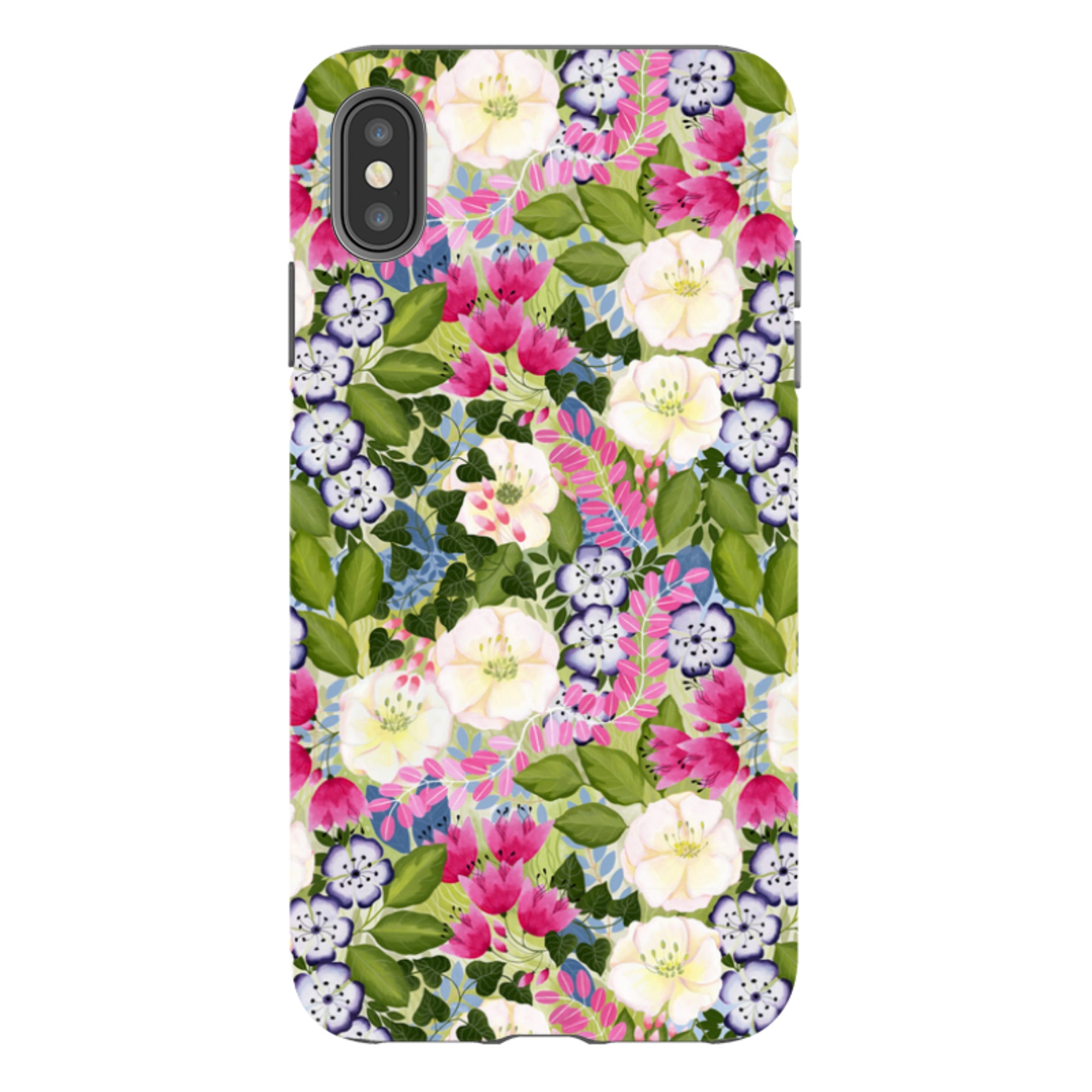 iPhone Tough Case - Pink Flowers By Bex Parkin