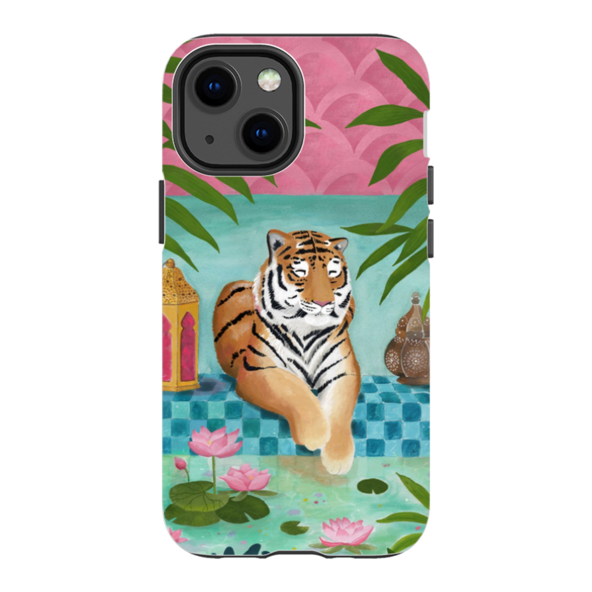 iPhone Tough Case - Lotus Tiger By Bex Parkin