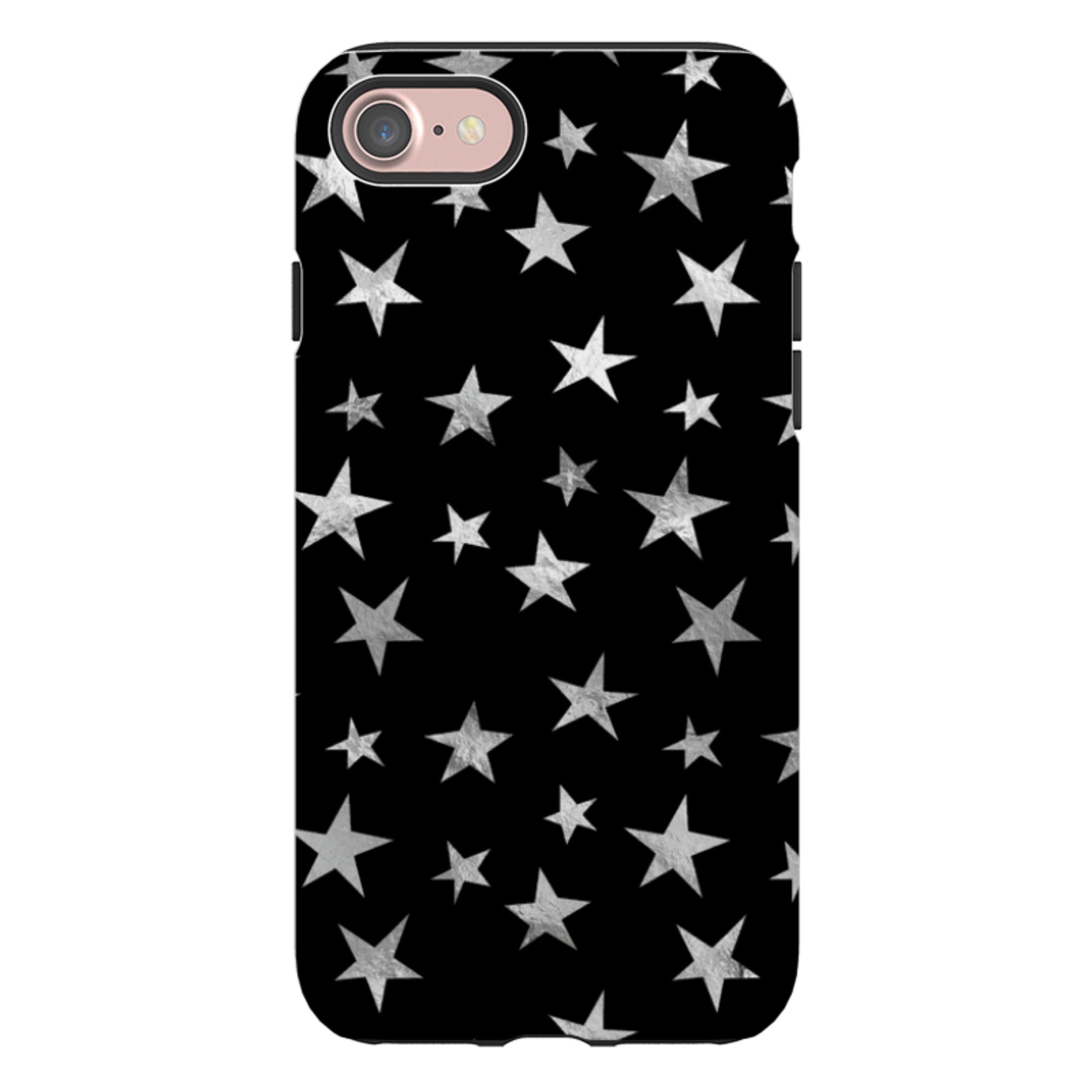 iPhone Tough Case - Black and Silver Stars