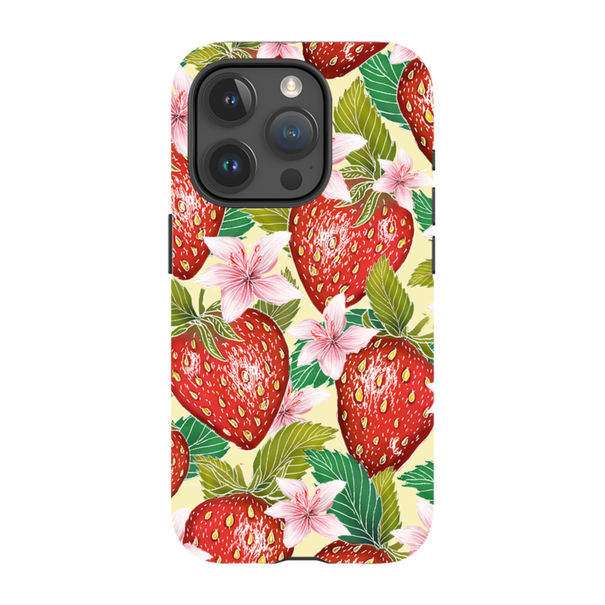 iPhone Tough Case - Yellow Strawberries By Catherine Rowe