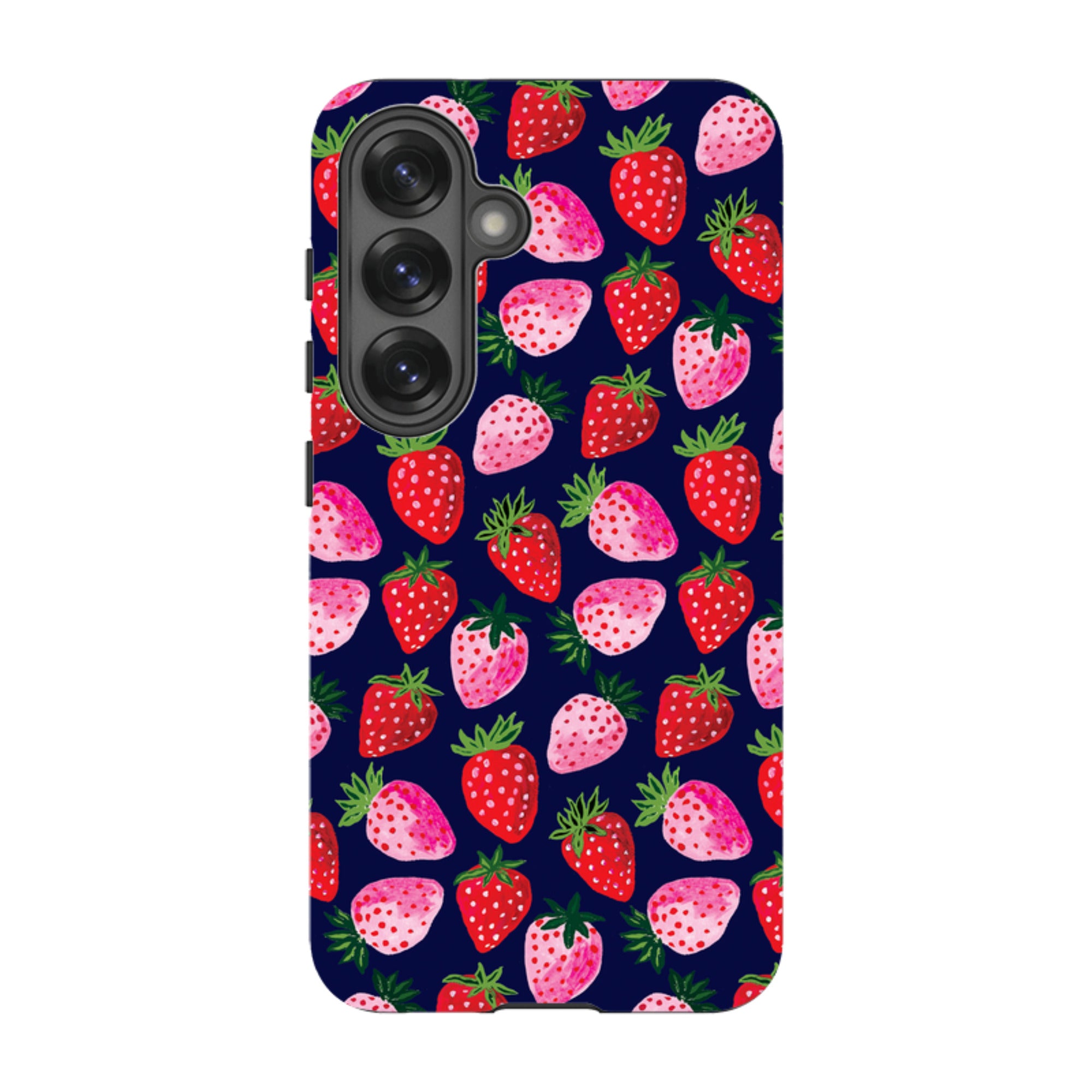 Samsung Tough  Case - Strawberry Scatter Navy By Emma Frances Grant