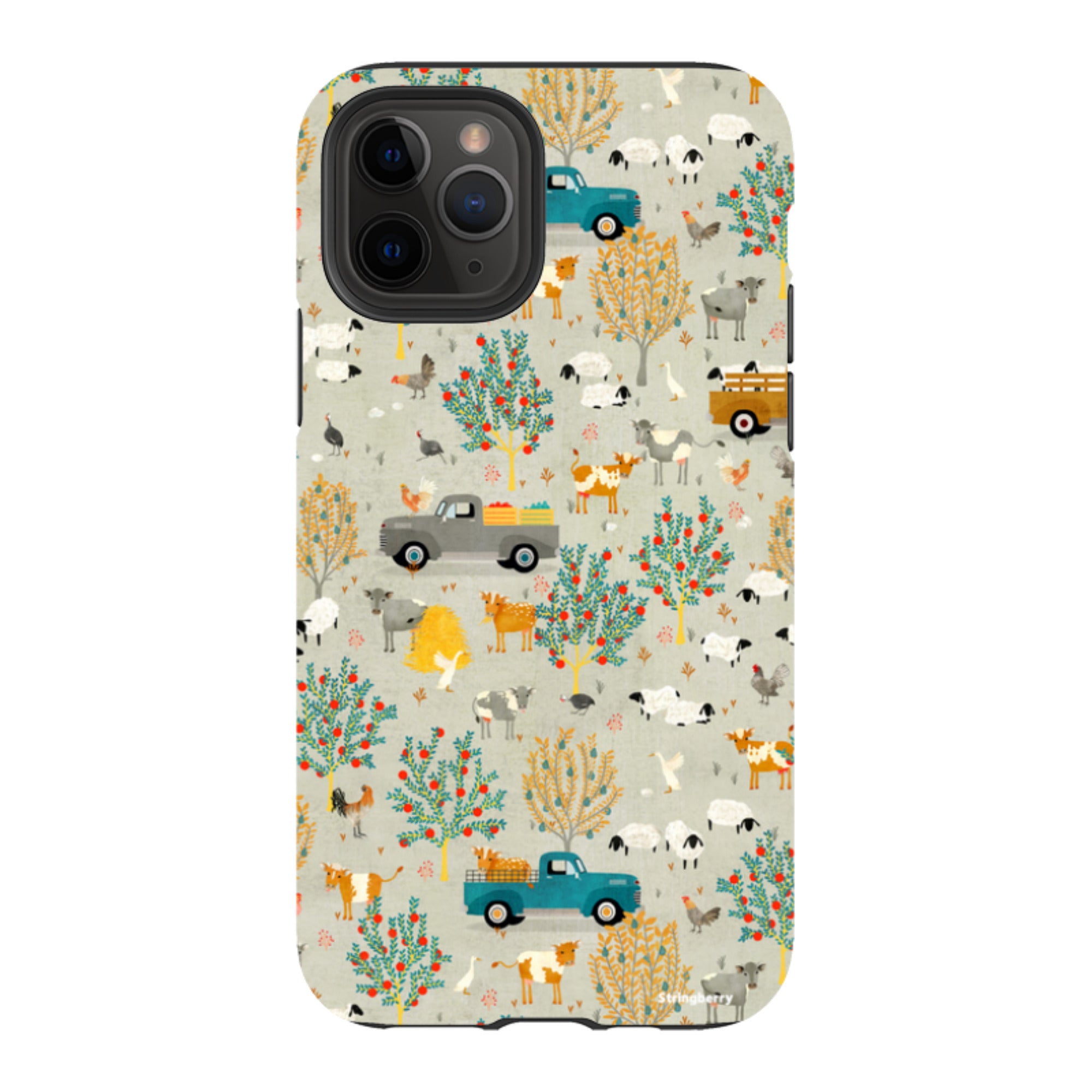 iPhone Tough Case - Farm Life Grey By Katherine Quinn