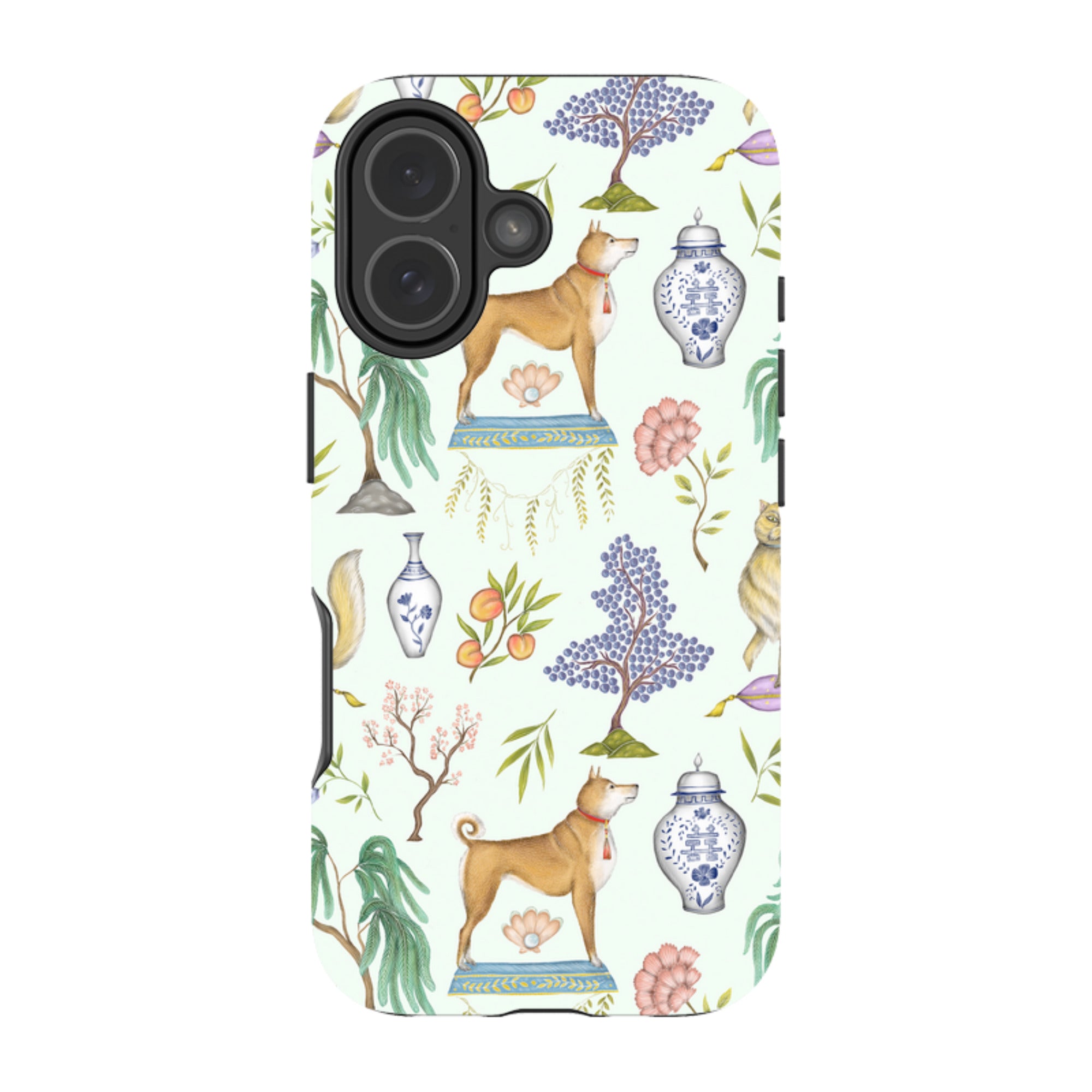 iPhone MagSafe Tough Case -  Chinoiserie Menagerie Green By Catherine Rowe