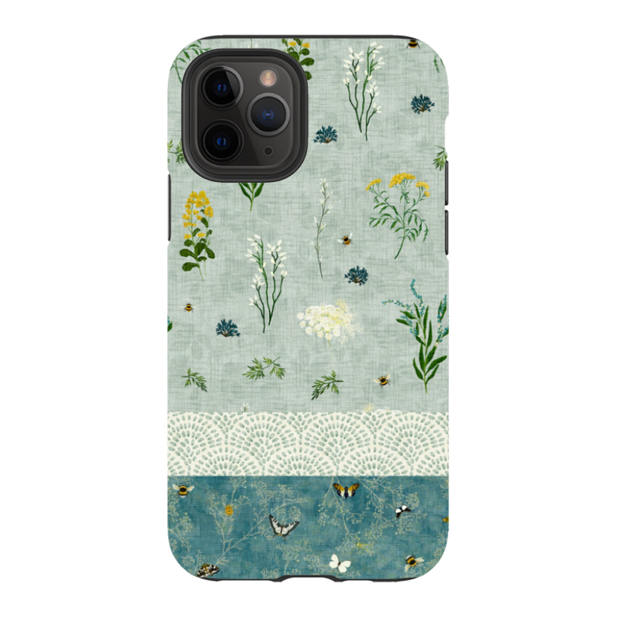 iPhone Tough Case - Song Bird Florals and Bees 2 By Katherine Quinn
