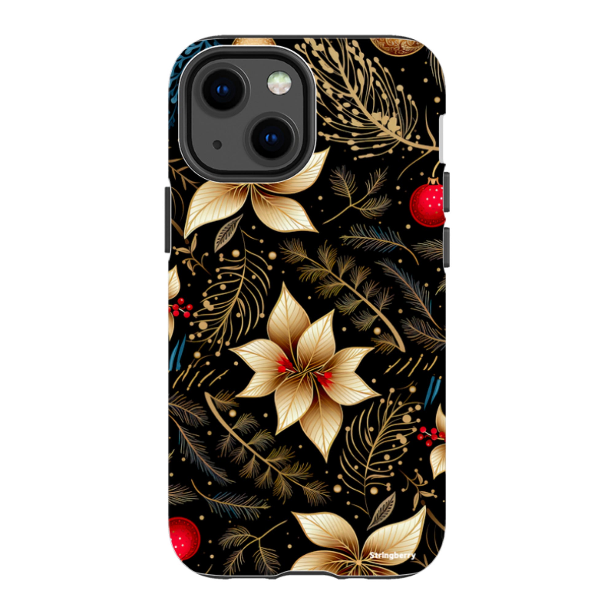 iPhone Tough Case - Golden Winter Floral